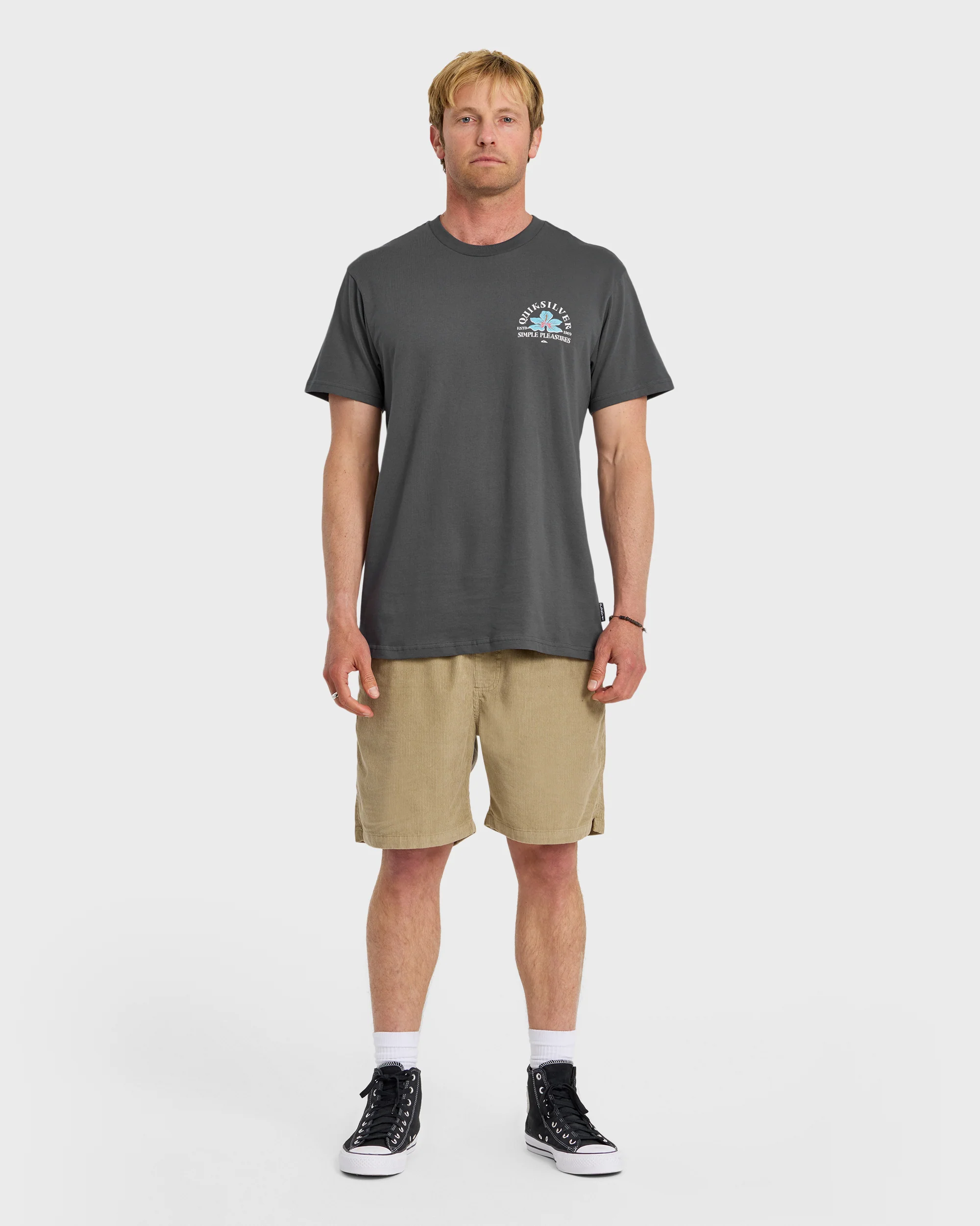 Pleasures Classic Short Sleeve T-Shirt - Iron Gate 3 Pleasures Classic Short Sleeve T-Shirt - Iron Gate