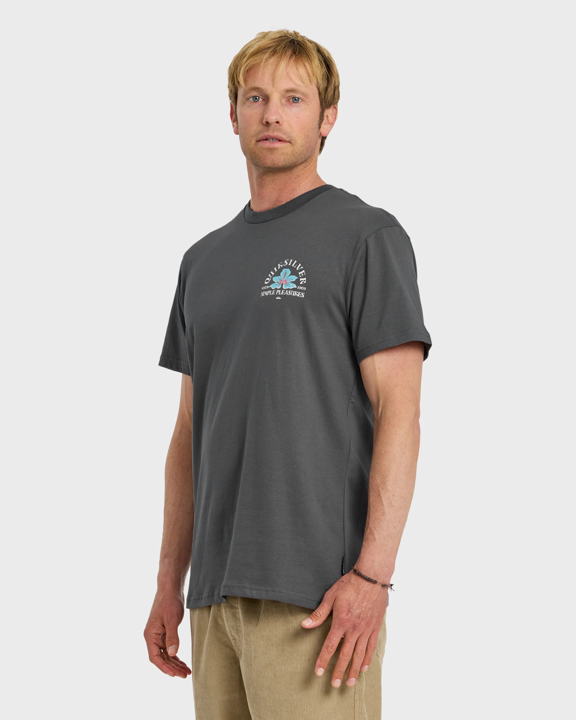 Pleasures Classic Short Sleeve T-Shirt - Iron Gate 4 Pleasures Classic Short Sleeve T-Shirt - Iron Gate