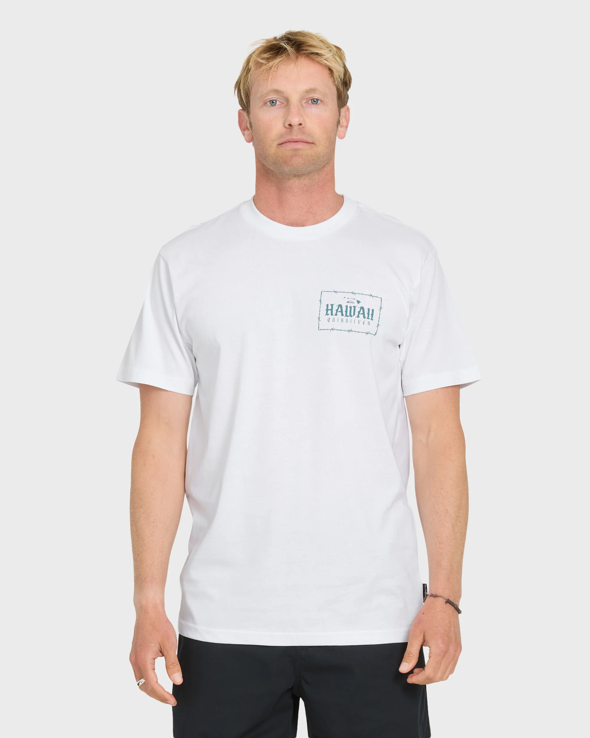 Hawaii Lock Short Sleeve Knit T-Shirt - White