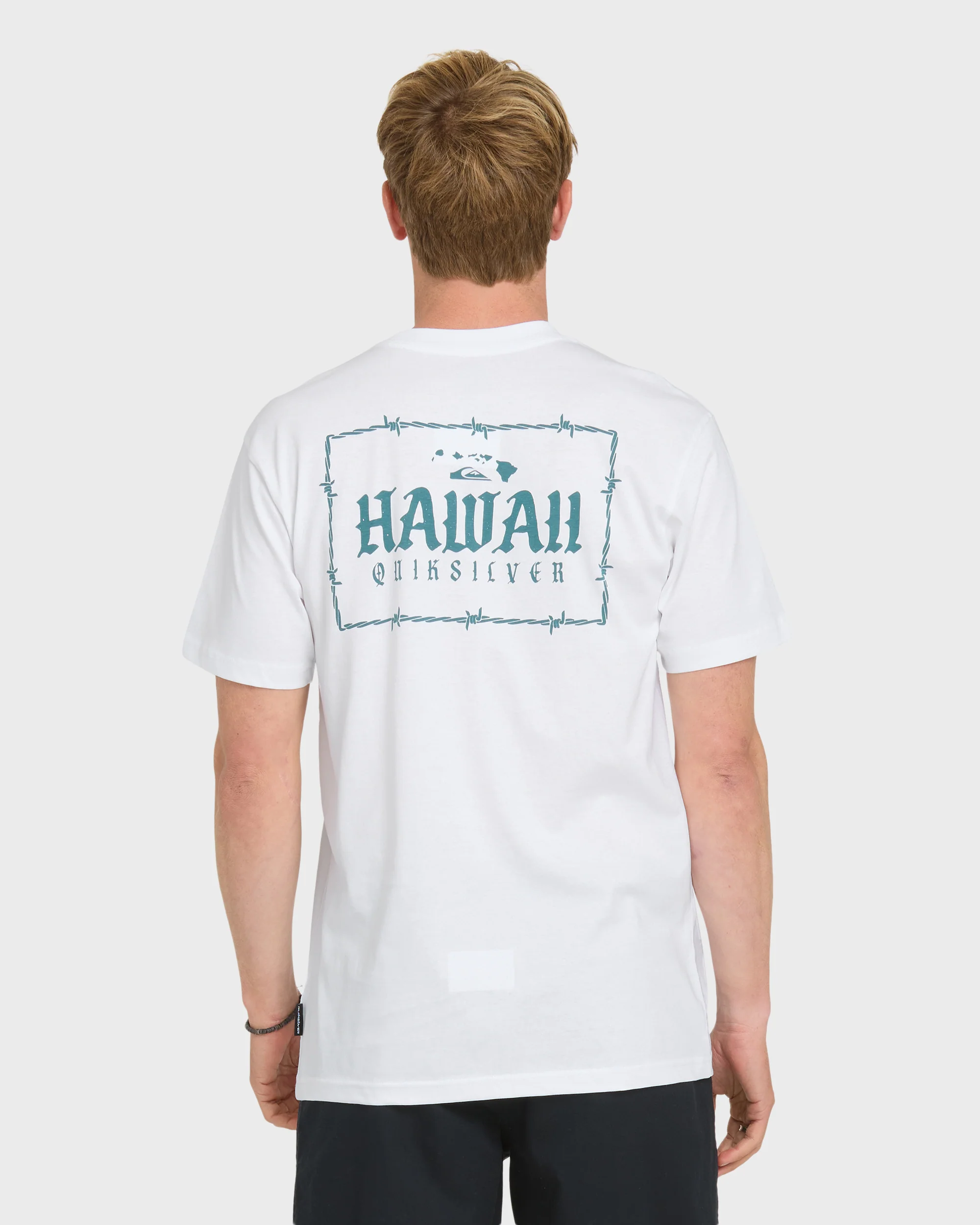 Hawaii Lock Short Sleeve Knit T-Shirt - White 2 Hawaii Lock Short Sleeve Knit T-Shirt - White
