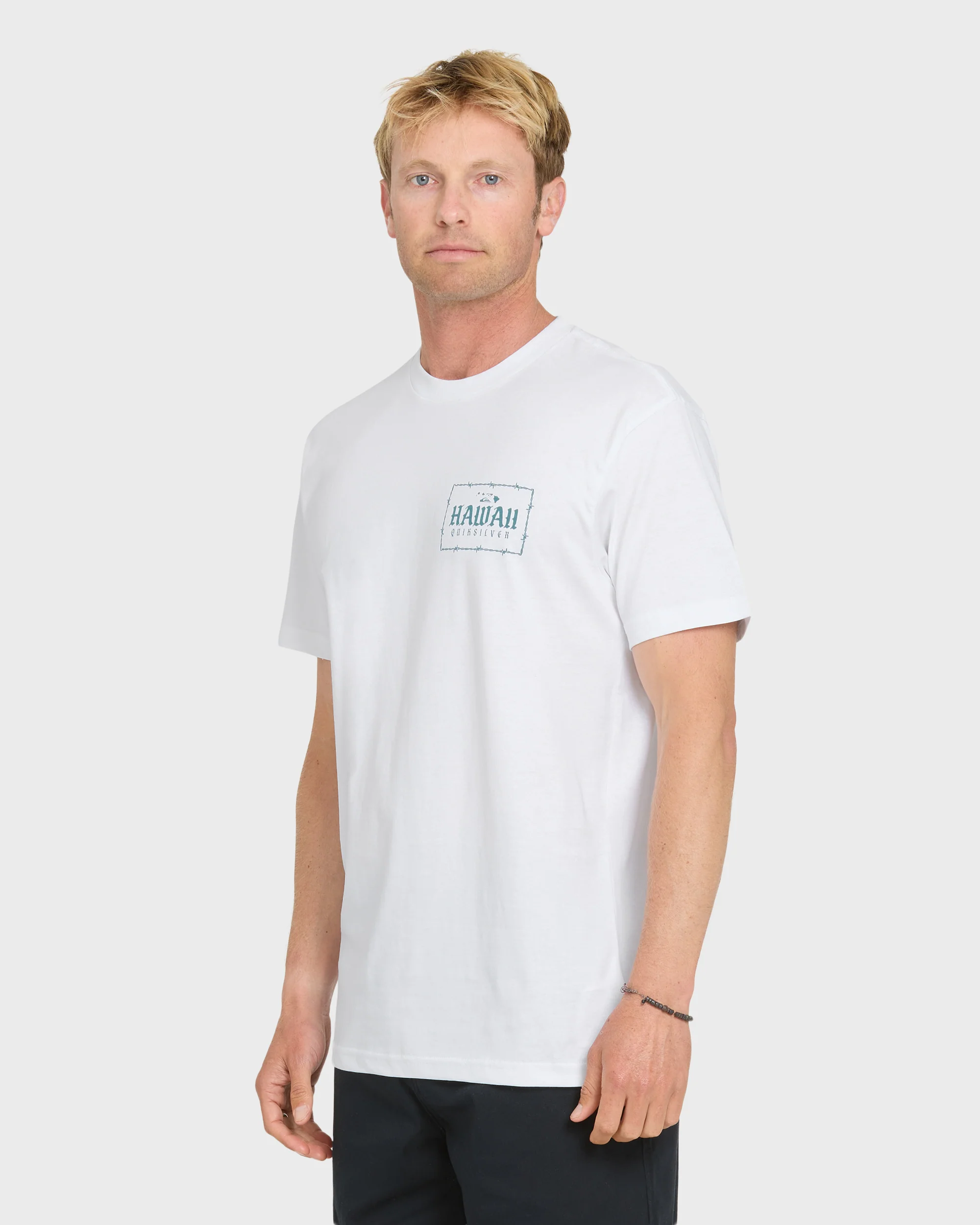 Hawaii Lock Short Sleeve Knit T-Shirt - White 3 Hawaii Lock Short Sleeve Knit T-Shirt - White