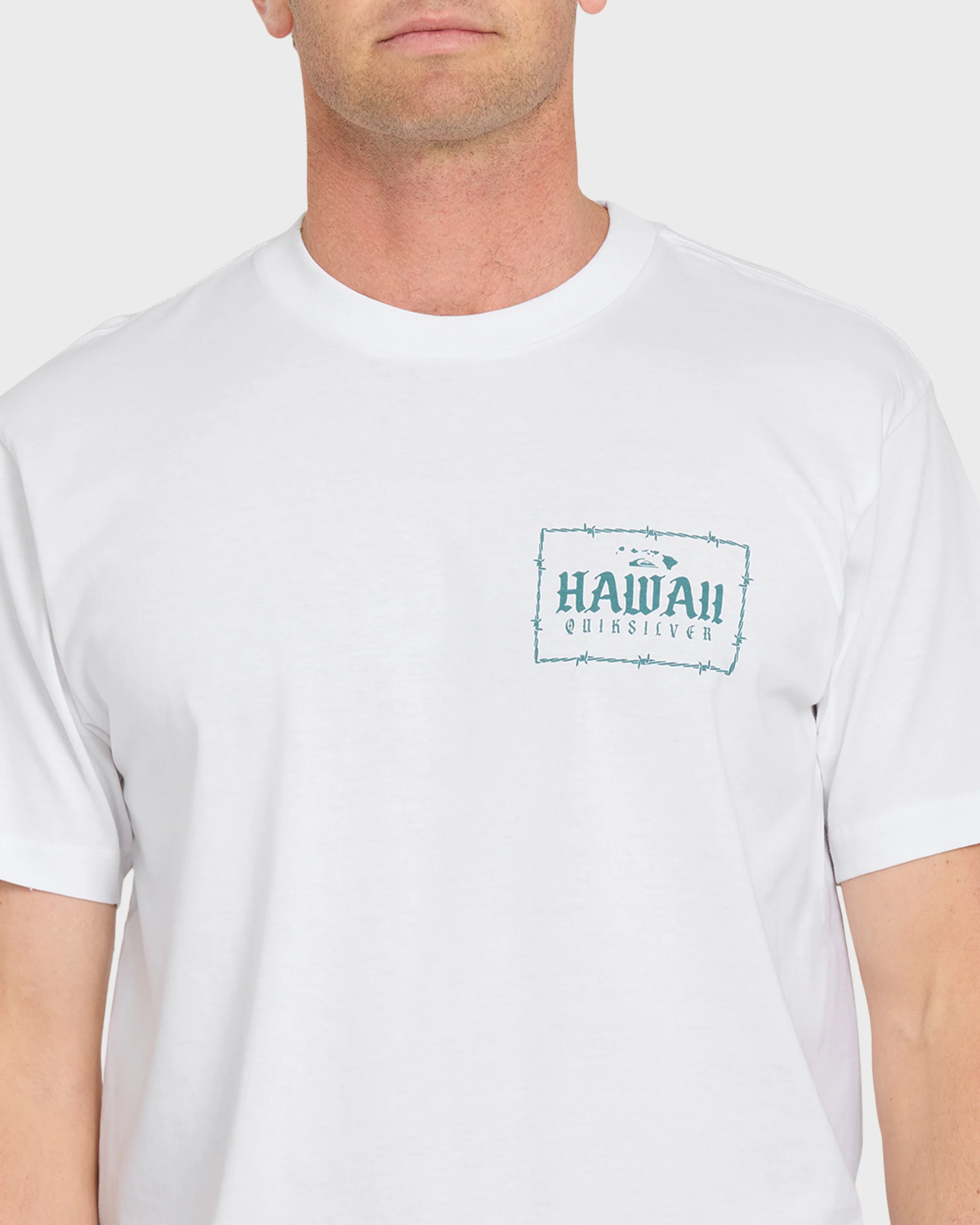Hawaii Lock Short Sleeve Knit T-Shirt - White 5 Hawaii Lock Short Sleeve Knit T-Shirt - White