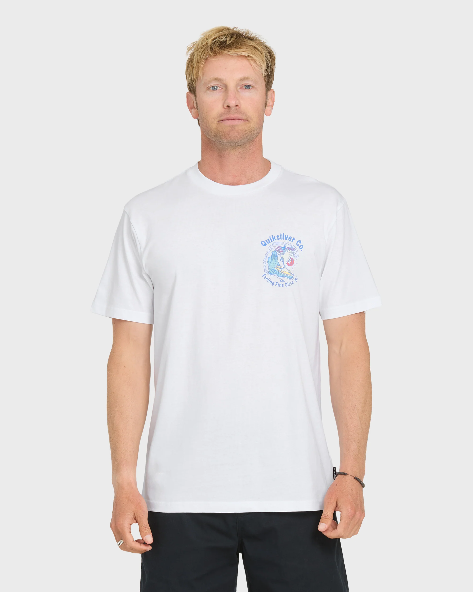 Patriot Dolphin Short Sleeve Knit T-Shirt - White