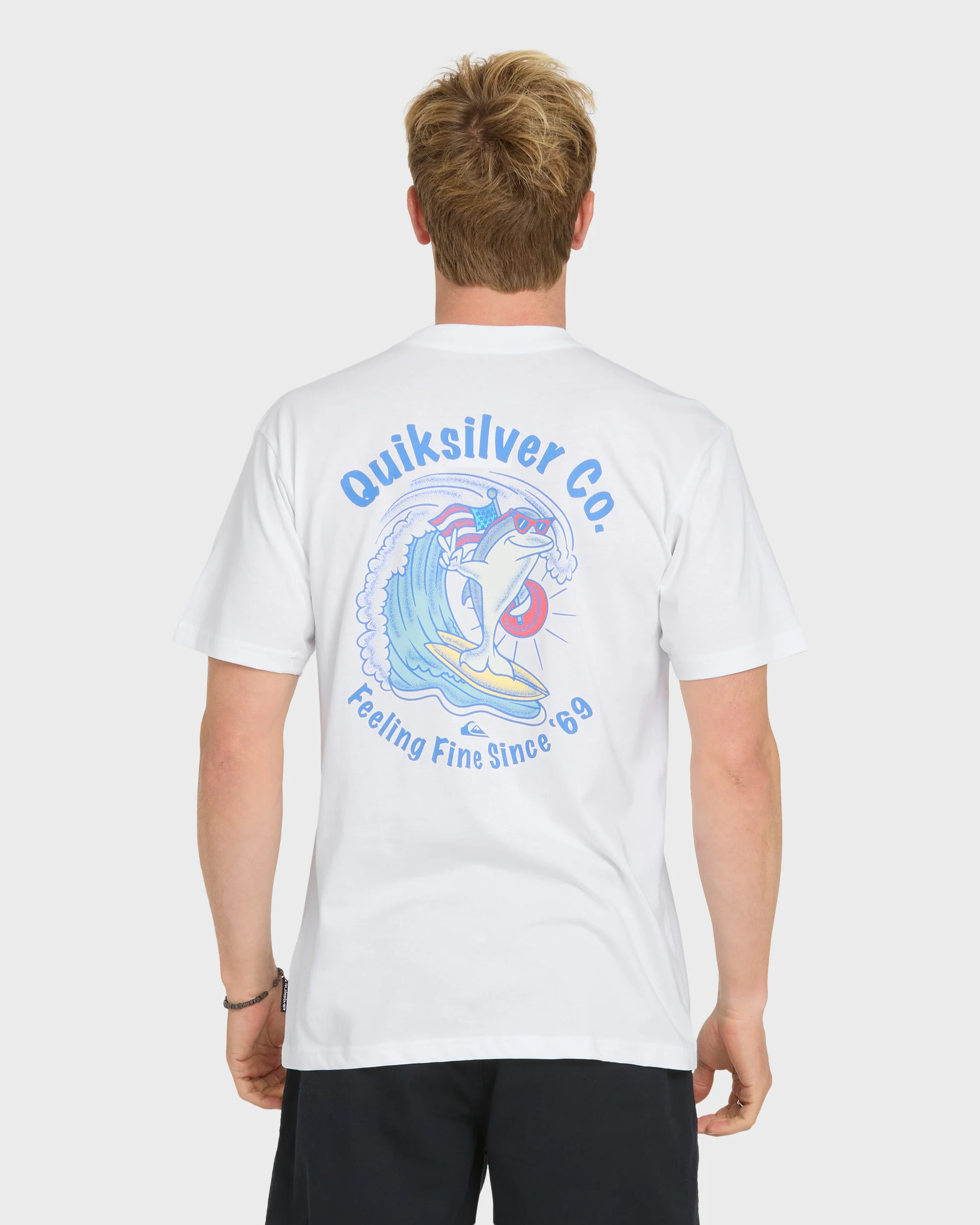Patriot Dolphin Short Sleeve Knit T-Shirt - White 2 Patriot Dolphin Short Sleeve Knit T-Shirt - White