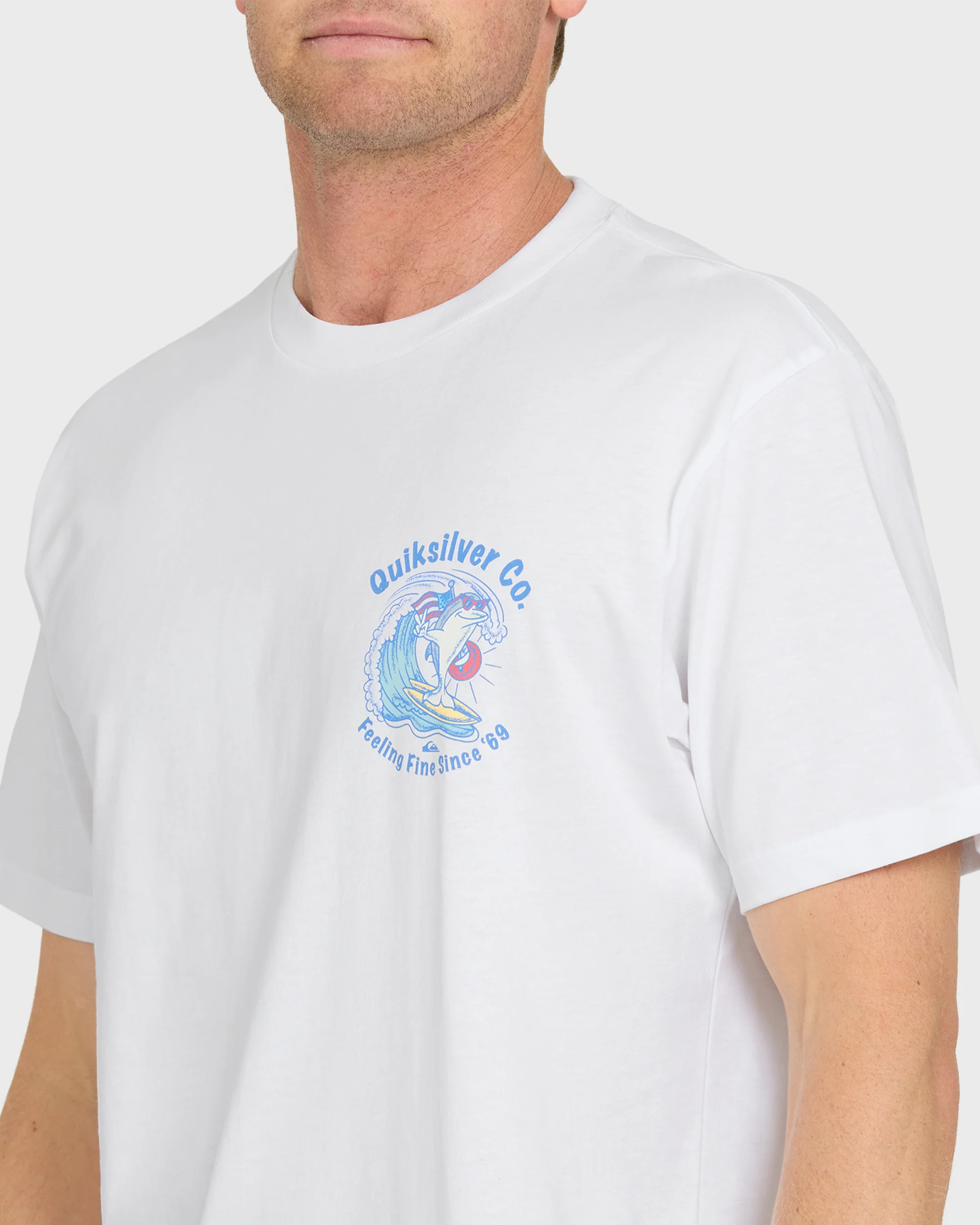 Patriot Dolphin Short Sleeve Knit T-Shirt - White 5 Patriot Dolphin Short Sleeve Knit T-Shirt - White