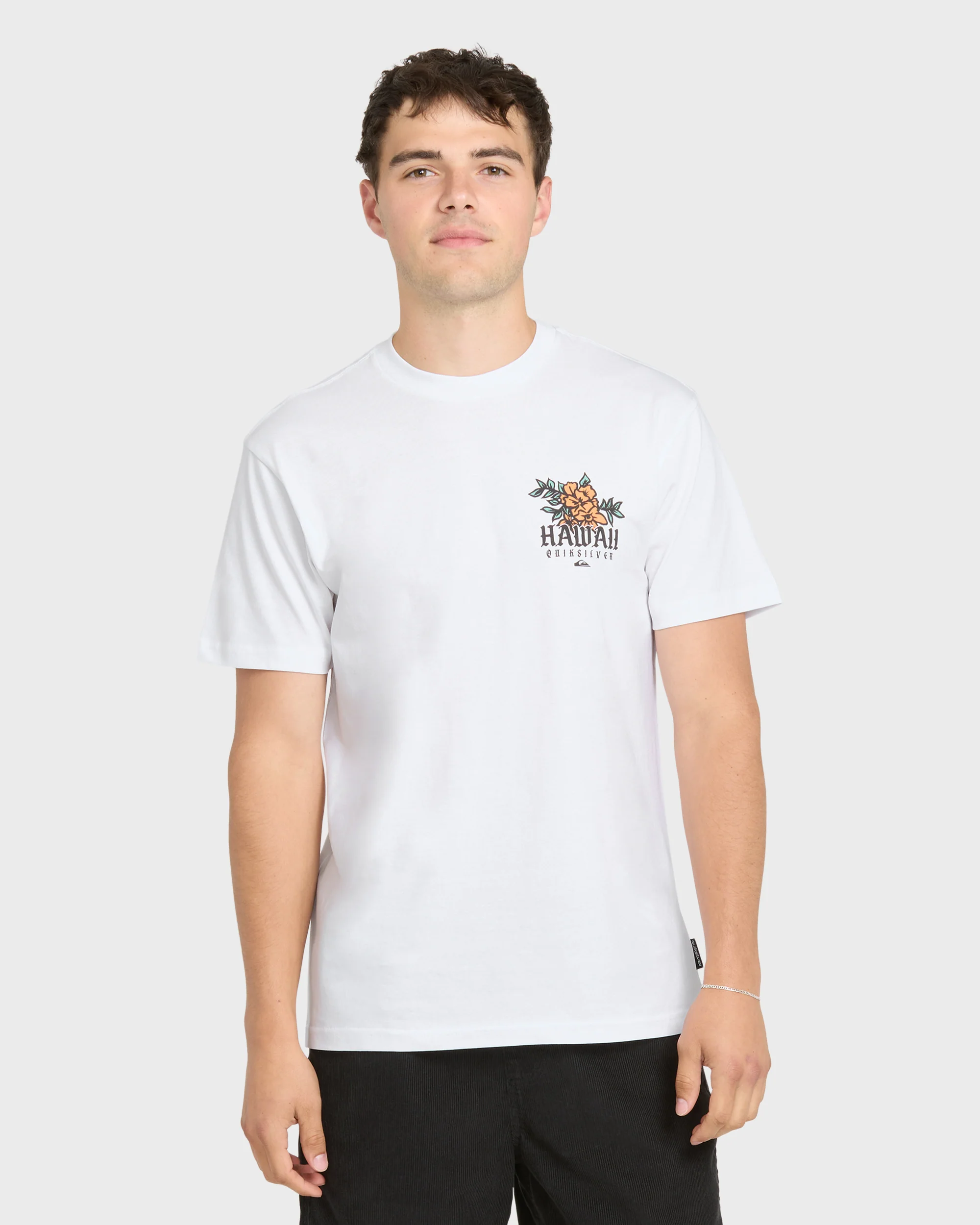 Hawaii Da Rooster Classic Short Sleeve Knit T-Shirt - White