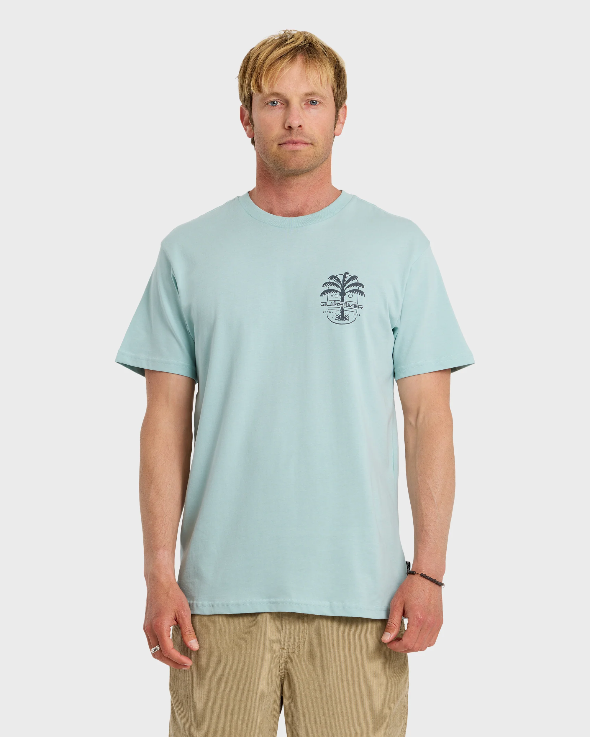 Uno Palm Short Sleeve T-Shirt - Blue Haze 1 Uno Palm Short Sleeve T-Shirt - Blue Haze