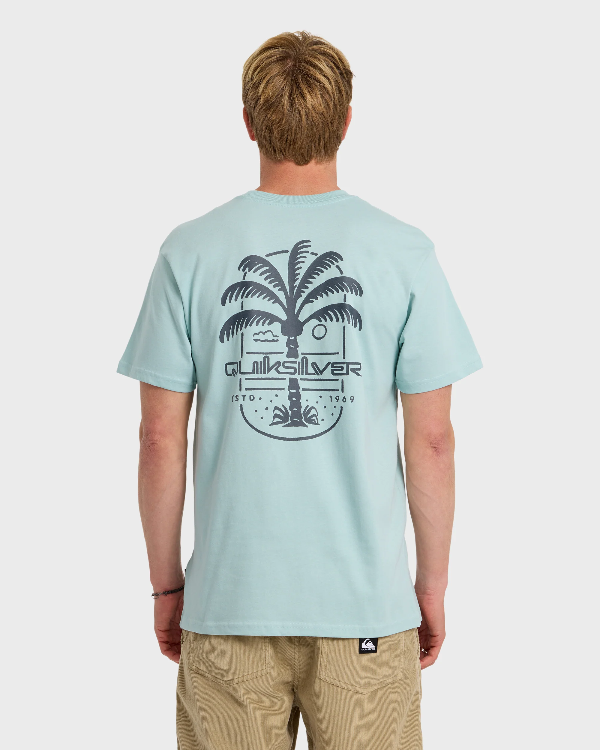 Uno Palm Short Sleeve T-Shirt - Blue Haze 2 Uno Palm Short Sleeve T-Shirt - Blue Haze