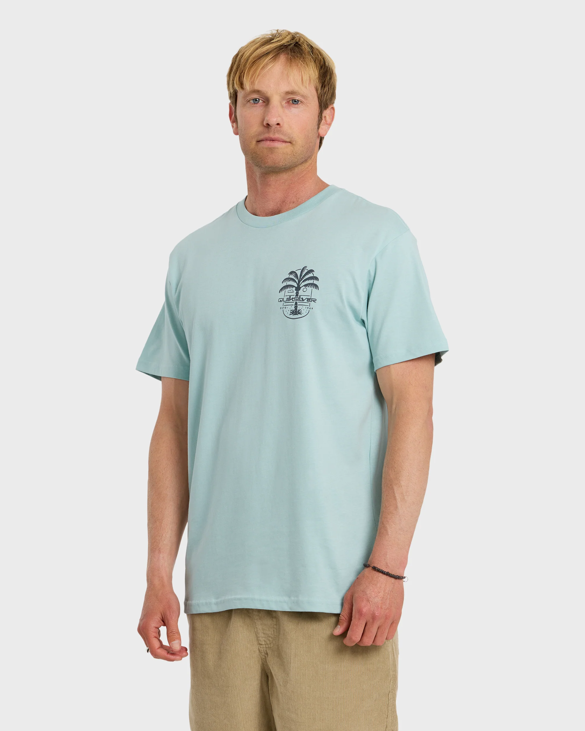 Uno Palm Short Sleeve T-Shirt - Blue Haze 4 Uno Palm Short Sleeve T-Shirt - Blue Haze