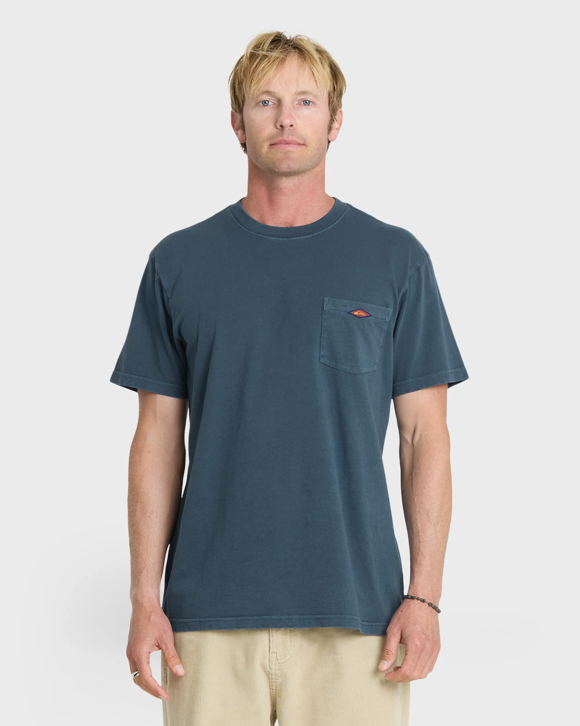 Saltwater Pigment-Dyed Short Sleeve Pocket Tee - Dark Denim 1 Saltwater Pigment-Dyed Short Sleeve Pocket Tee - Dark Denim