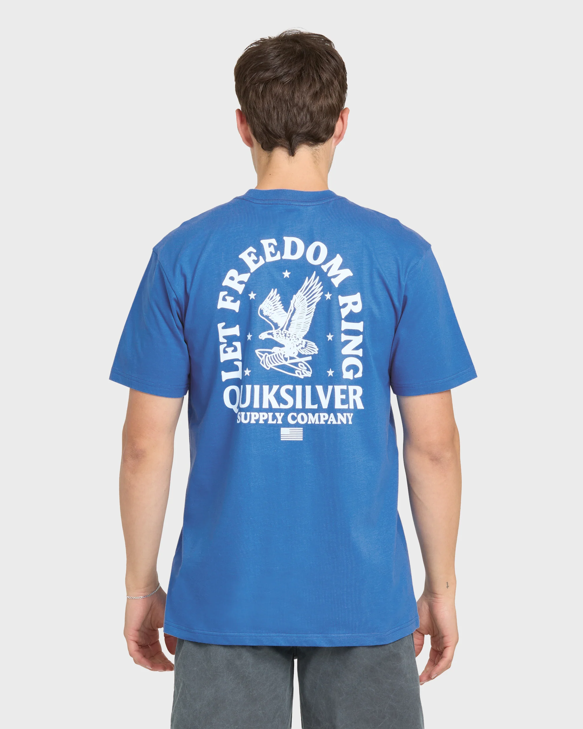 Freedom Ring Short Sleeve Cotton T-Shirt - Nebulas Blue 2 Freedom Ring Short Sleeve Cotton T-Shirt - Nebulas Blue
