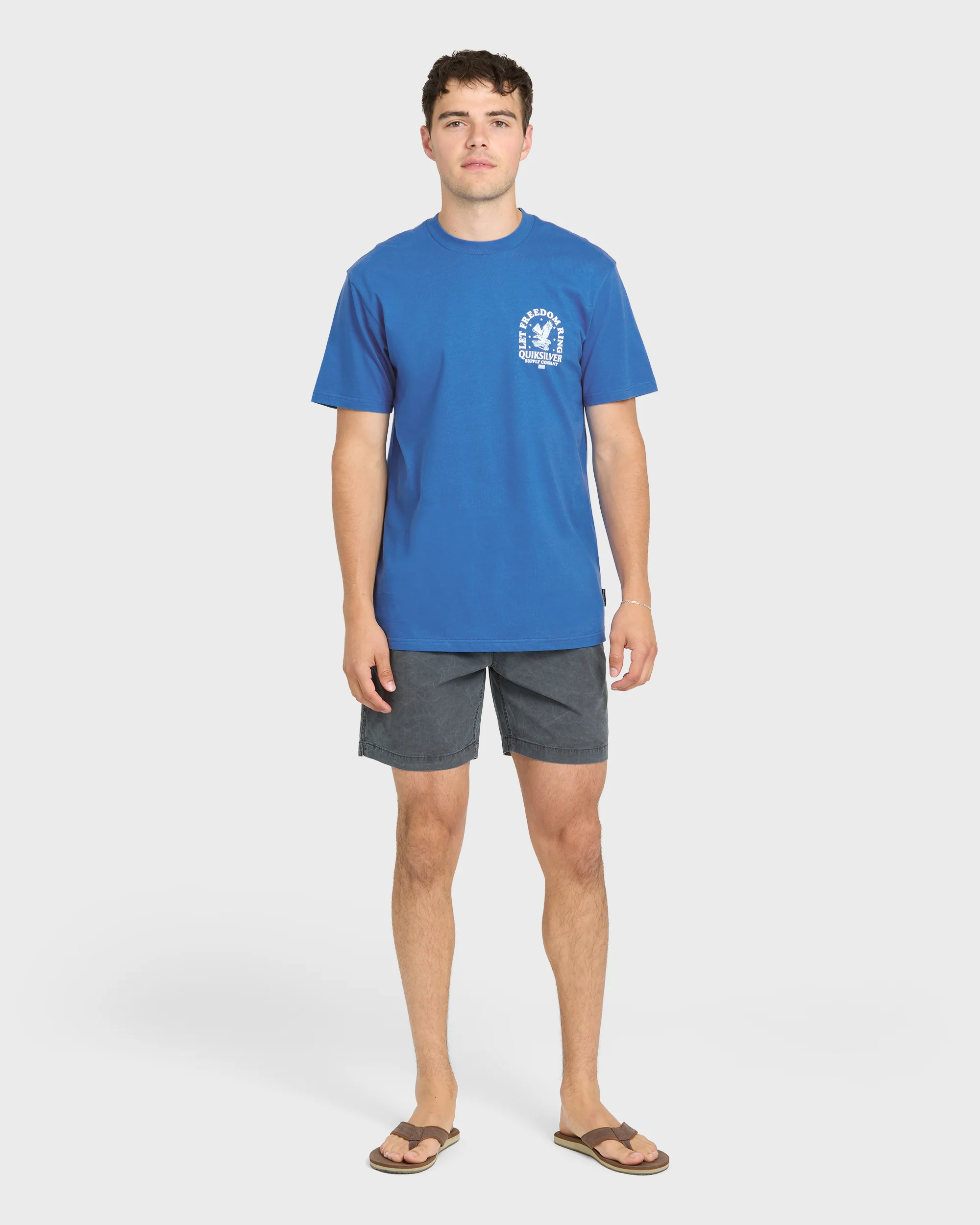 Freedom Ring Short Sleeve Cotton T-Shirt - Nebulas Blue 4 Freedom Ring Short Sleeve Cotton T-Shirt - Nebulas Blue
