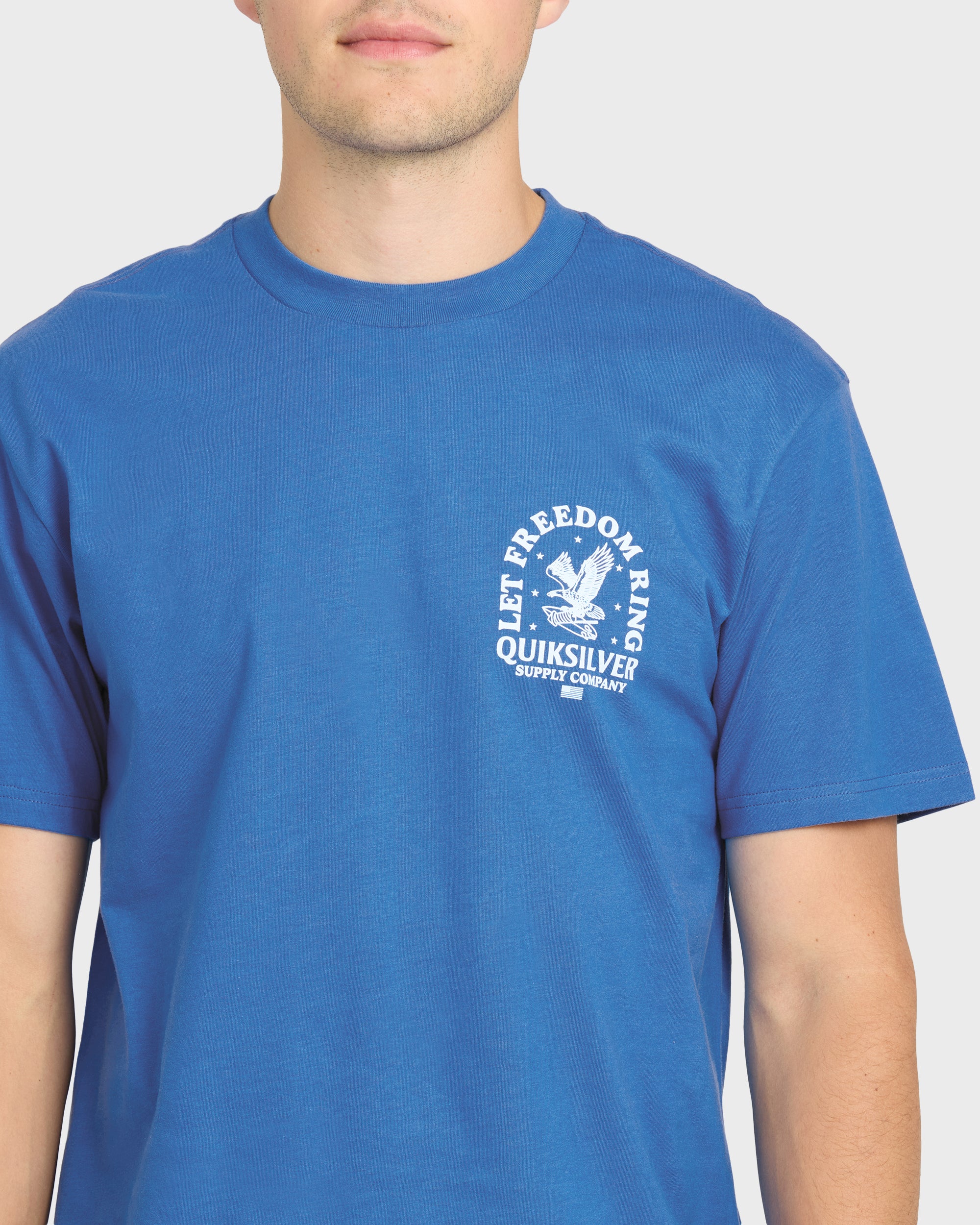 Freedom Ring Short Sleeve Cotton T-Shirt - Nebulas Blue 5 Freedom Ring Short Sleeve Cotton T-Shirt - Nebulas Blue