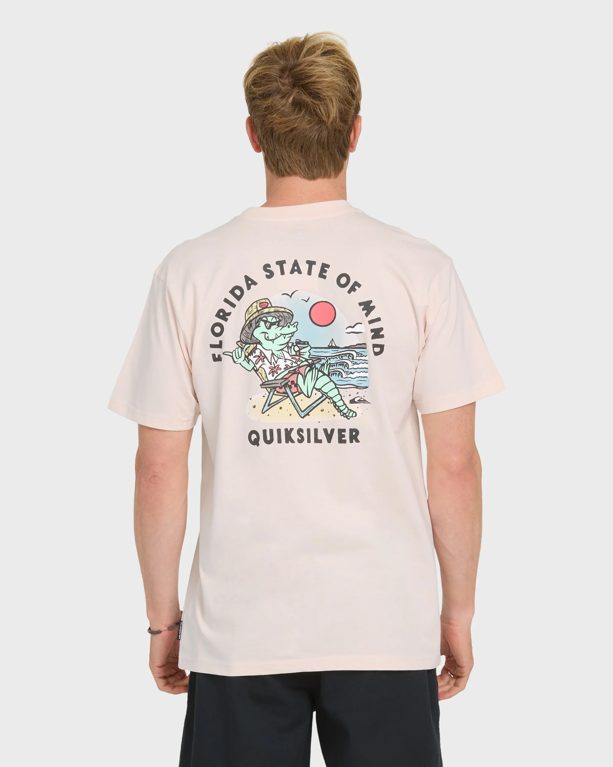Florida Lounge Short Sleeve Knit T-Shirt - Rosewater 2 Florida Lounge Short Sleeve Knit T-Shirt - Rosewater