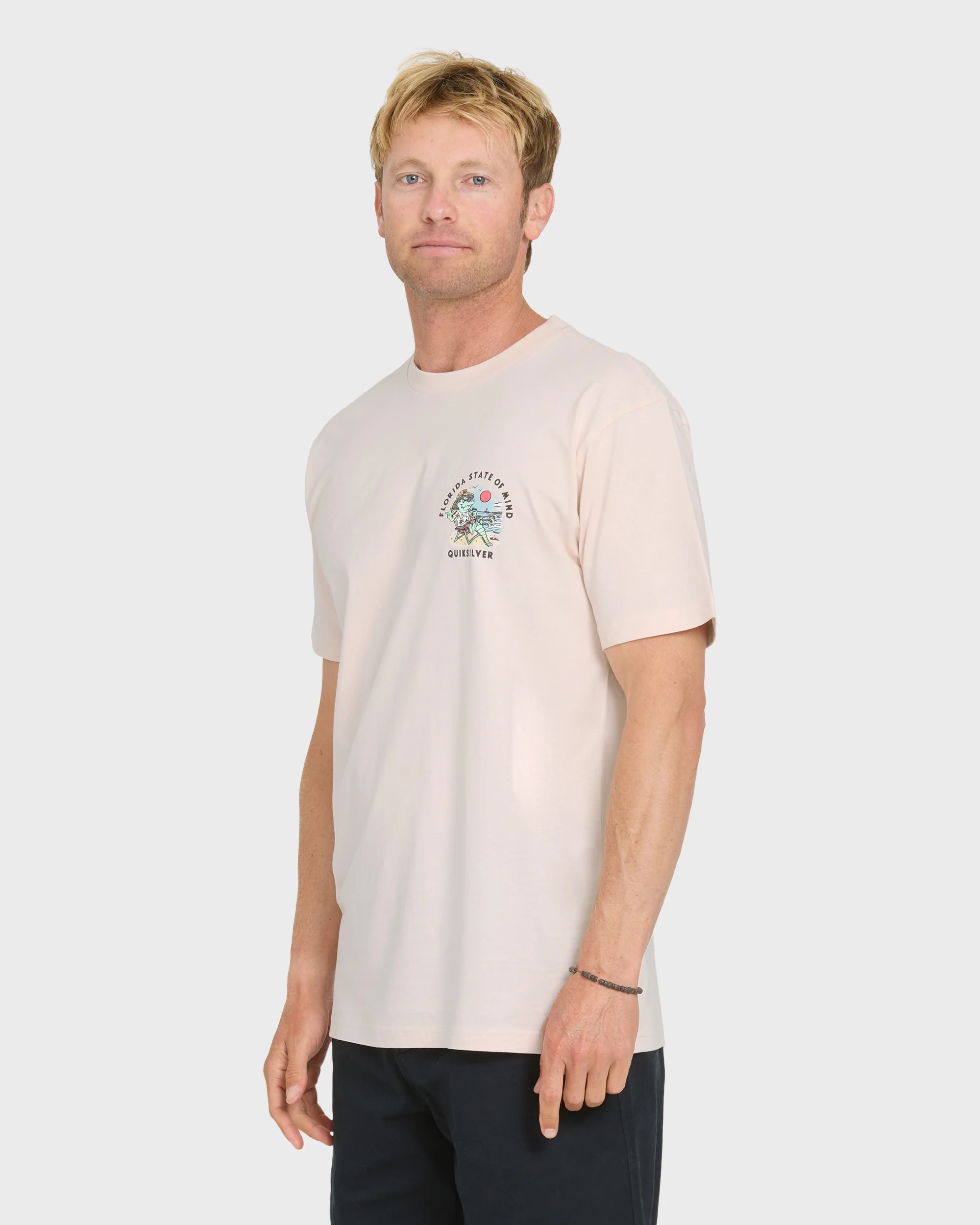 Florida Lounge Short Sleeve Knit T-Shirt - Rosewater 3 Florida Lounge Short Sleeve Knit T-Shirt - Rosewater