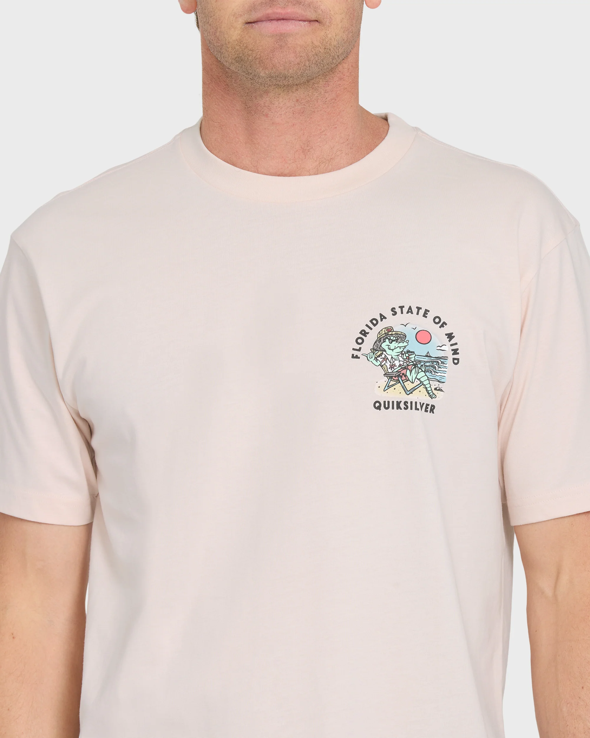 Florida Lounge Short Sleeve Knit T-Shirt - Rosewater 5 Florida Lounge Short Sleeve Knit T-Shirt - Rosewater