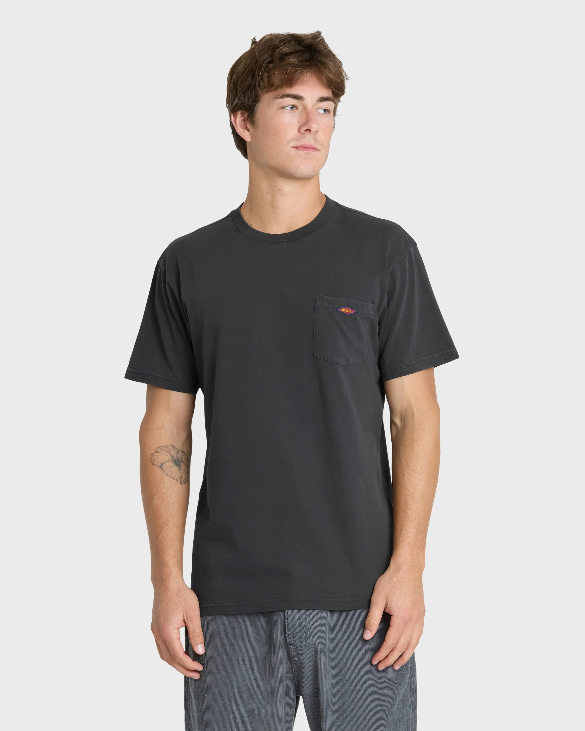 Saltwater Pigment-Dyed Short Sleeve Pocket Tee - Phantom 1 Saltwater Pigment-Dyed Short Sleeve Pocket Tee - Phantom