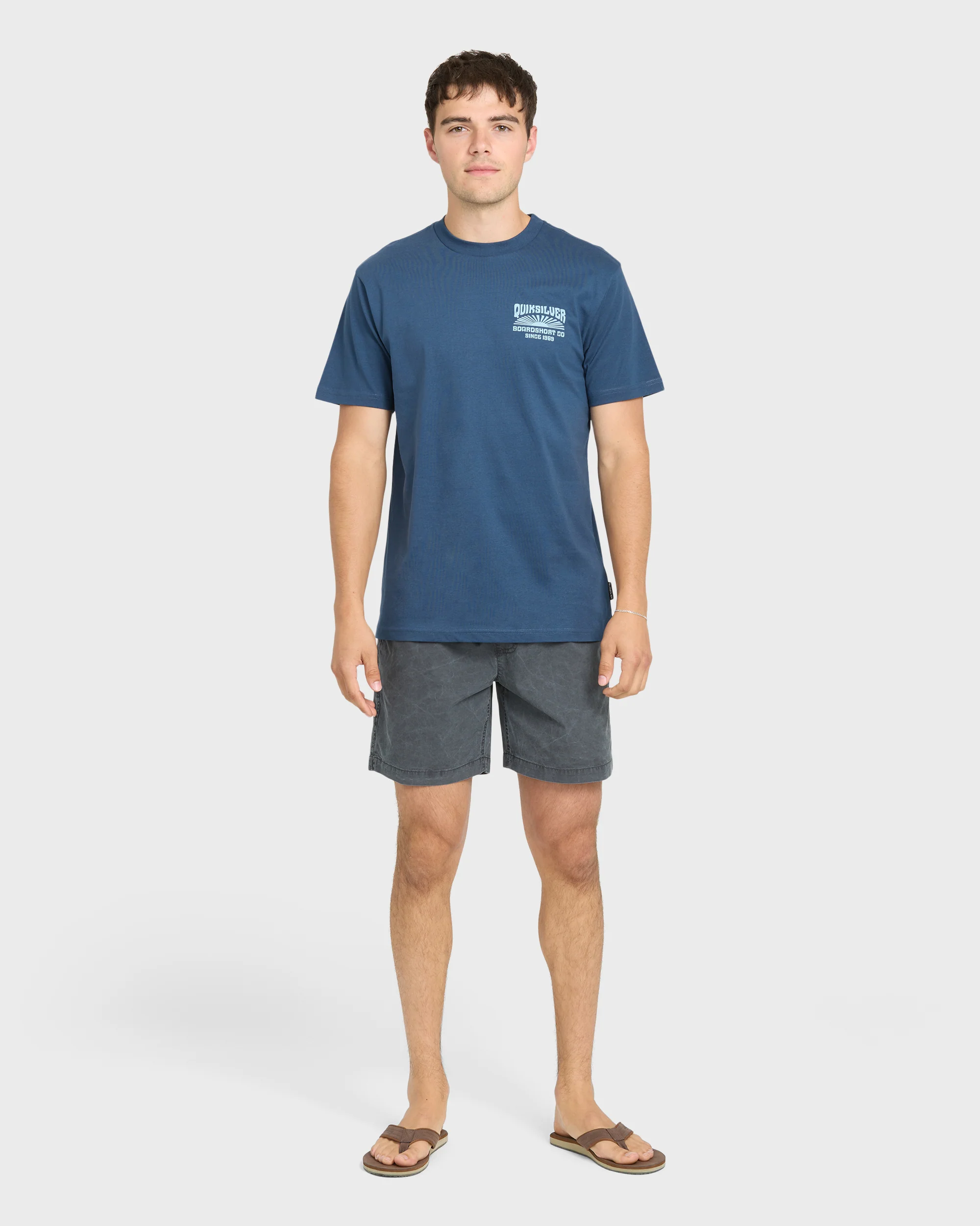 Radiant Flare Short Sleeve Knit T-Shirt - Dark Denim 4 Radiant Flare Short Sleeve Knit T-Shirt - Dark Denim