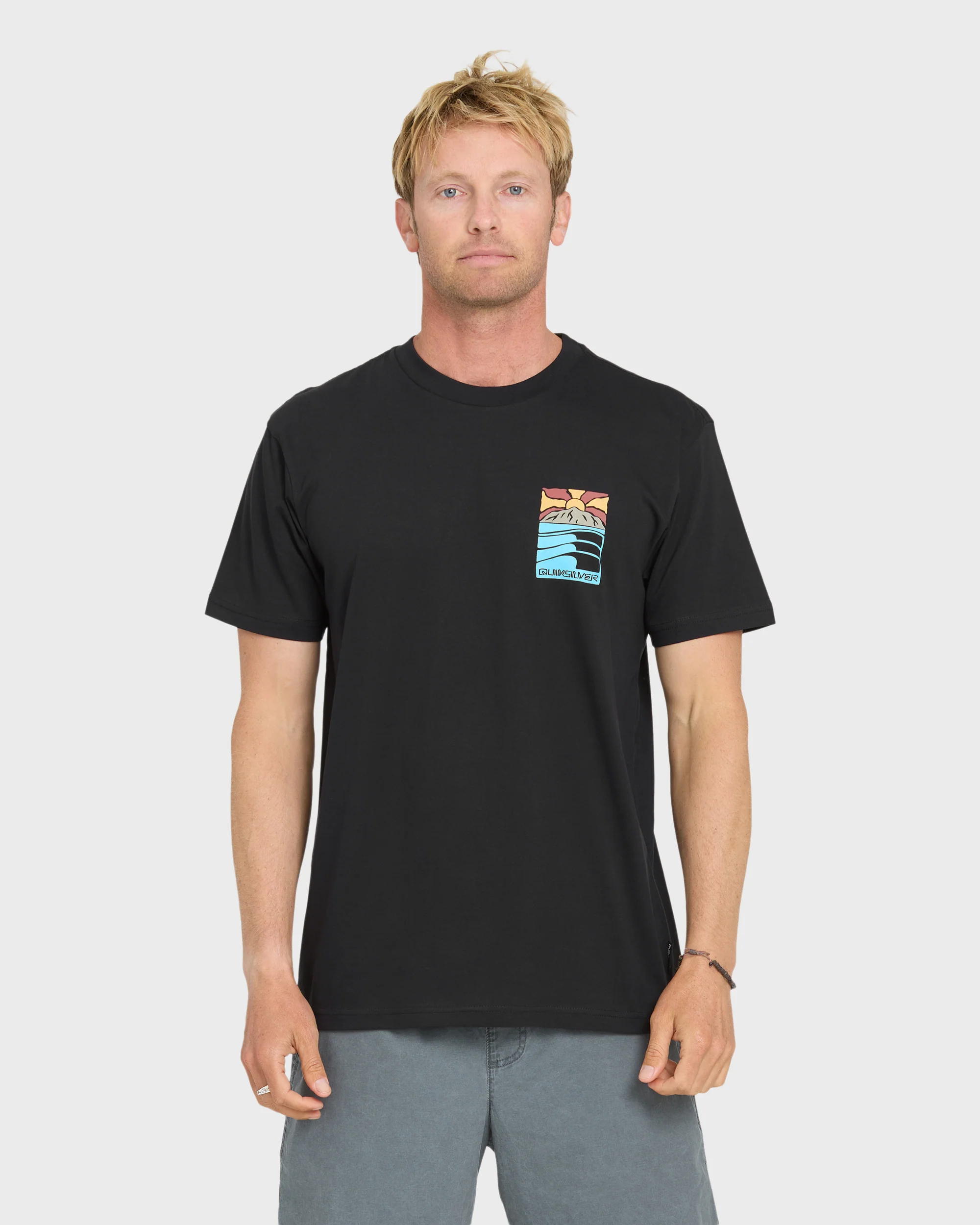 Going Right Classic Short Sleeve Cotton T-Shirt - Black