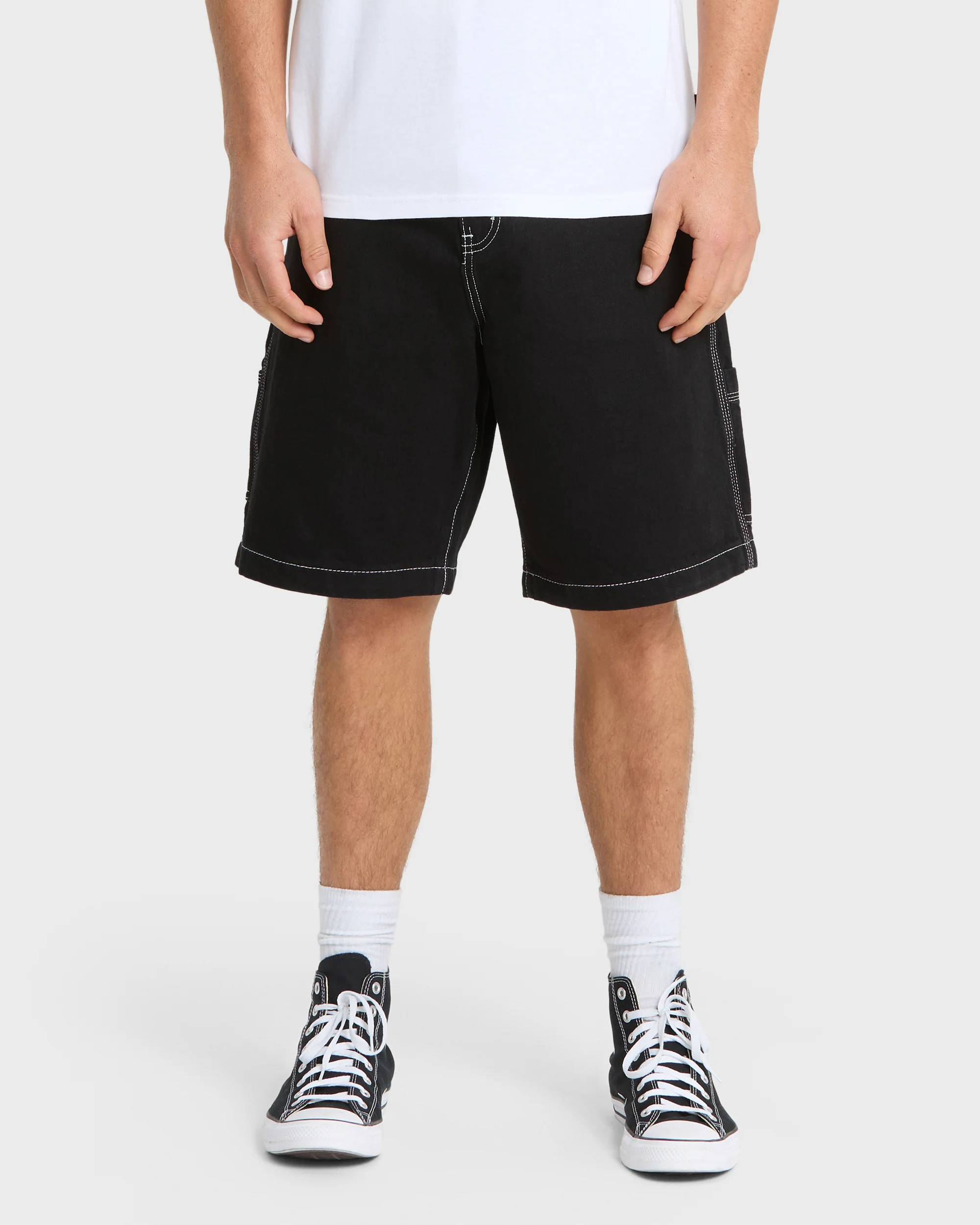 Mercury Carpenter Denim Short - Black