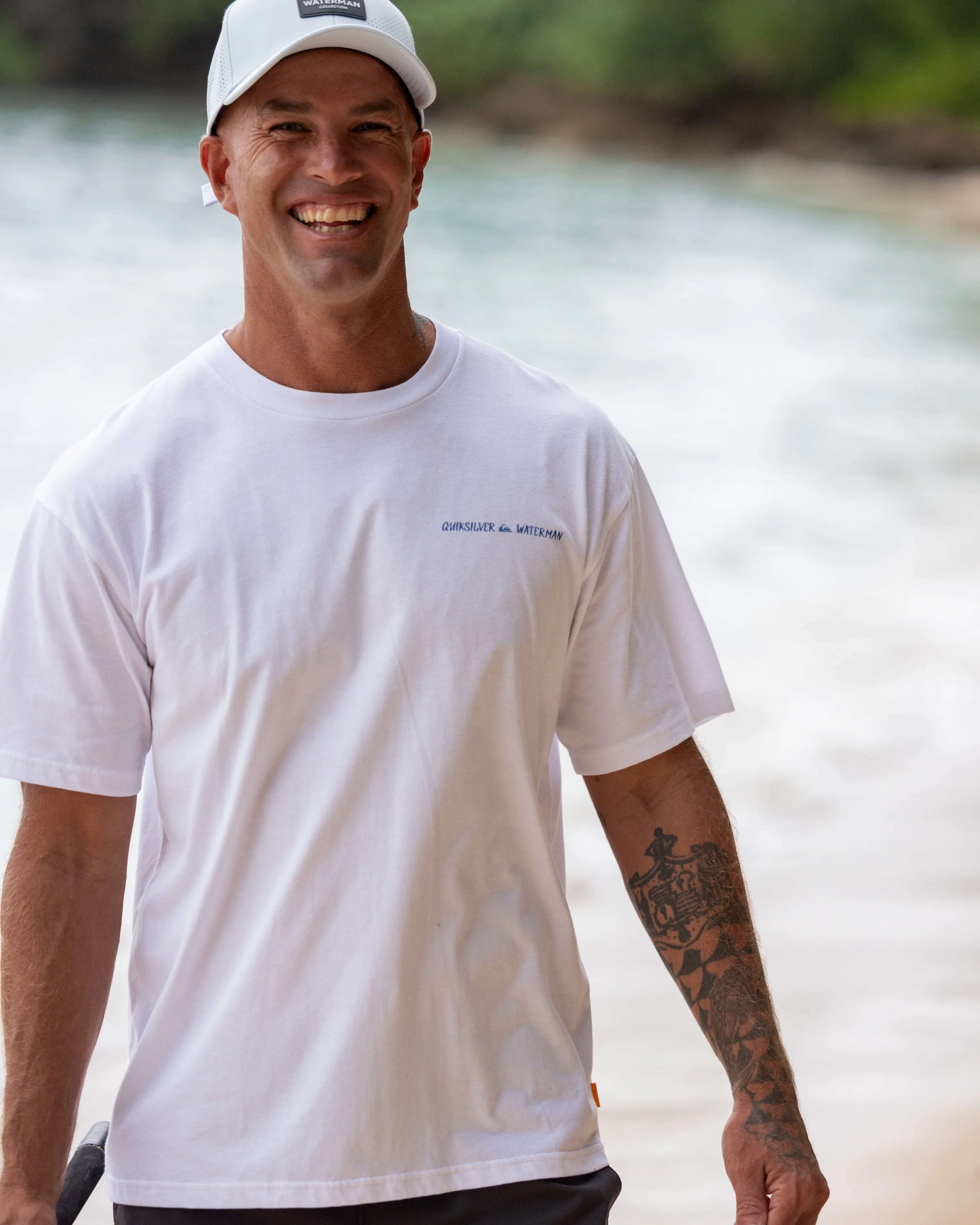 Waterman Angler Classic Short Sleeve Cotton T-Shirt - White 5 Waterman Angler Classic Short Sleeve Cotton T-Shirt - White
