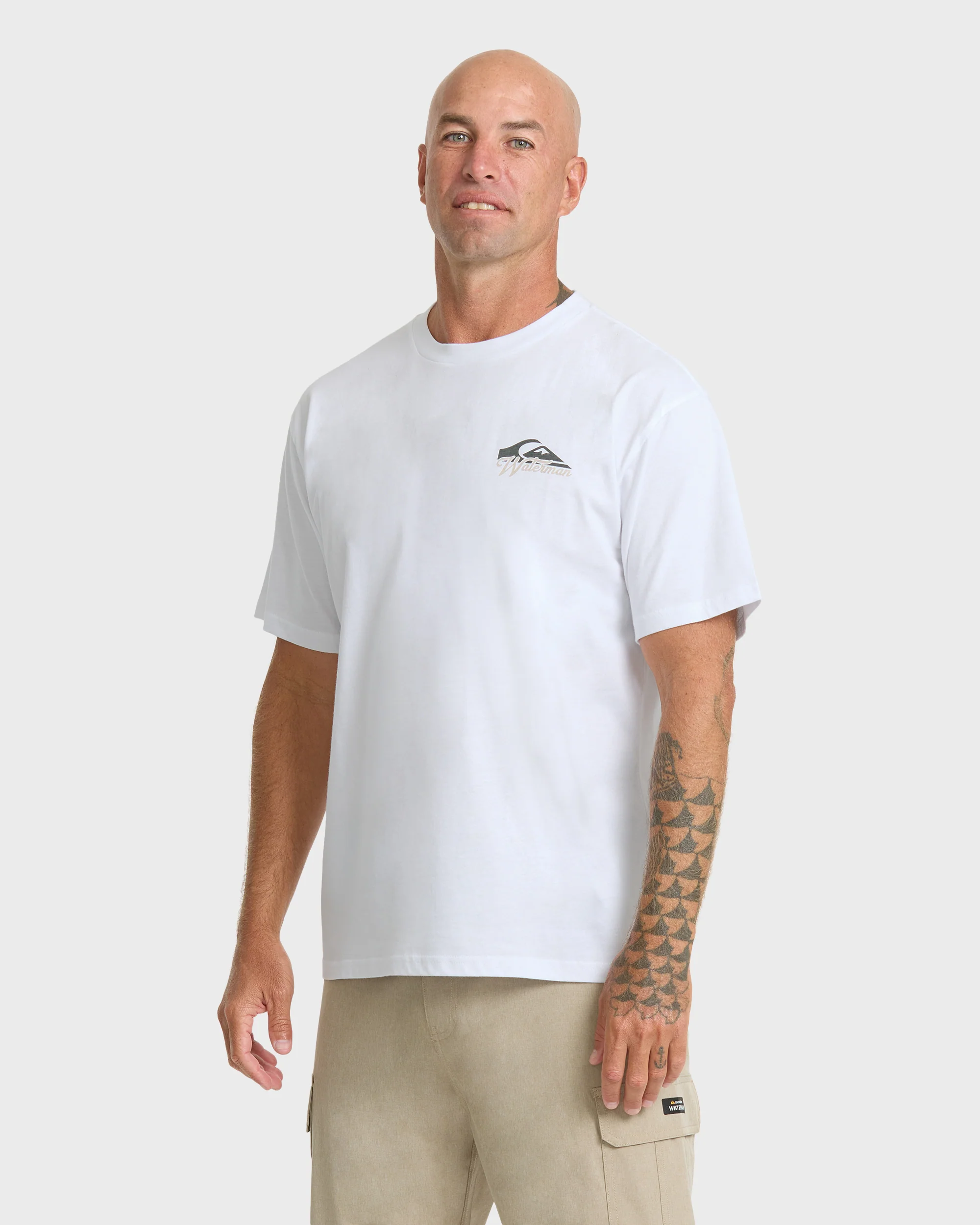 Waterman Bottle Life Classic Short Sleeve Cotton T-Shirt - White 3 Waterman Bottle Life Classic Short Sleeve Cotton T-Shirt - White