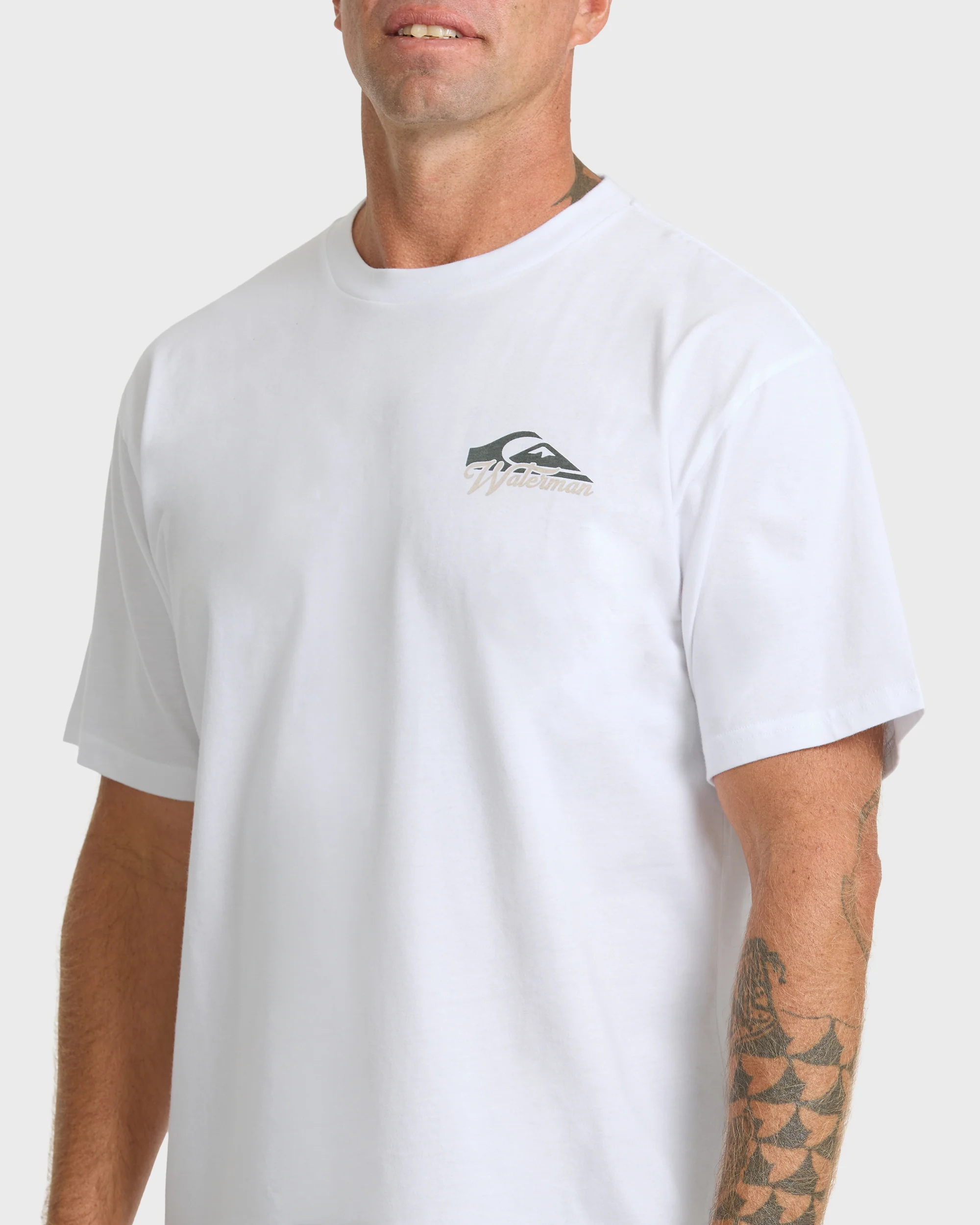 Waterman Bottle Life Classic Short Sleeve Cotton T-Shirt - White 4 Waterman Bottle Life Classic Short Sleeve Cotton T-Shirt - White