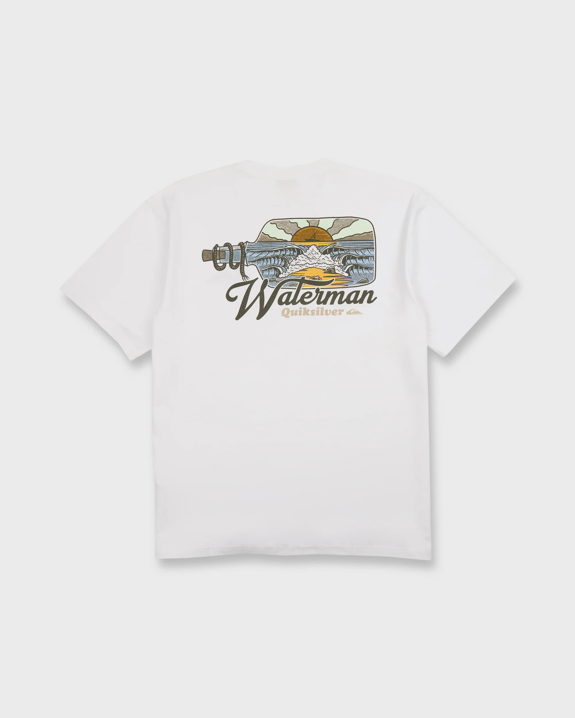 Waterman Bottle Life Classic Short Sleeve Cotton T-Shirt - White 7 Waterman Bottle Life Classic Short Sleeve Cotton T-Shirt - White