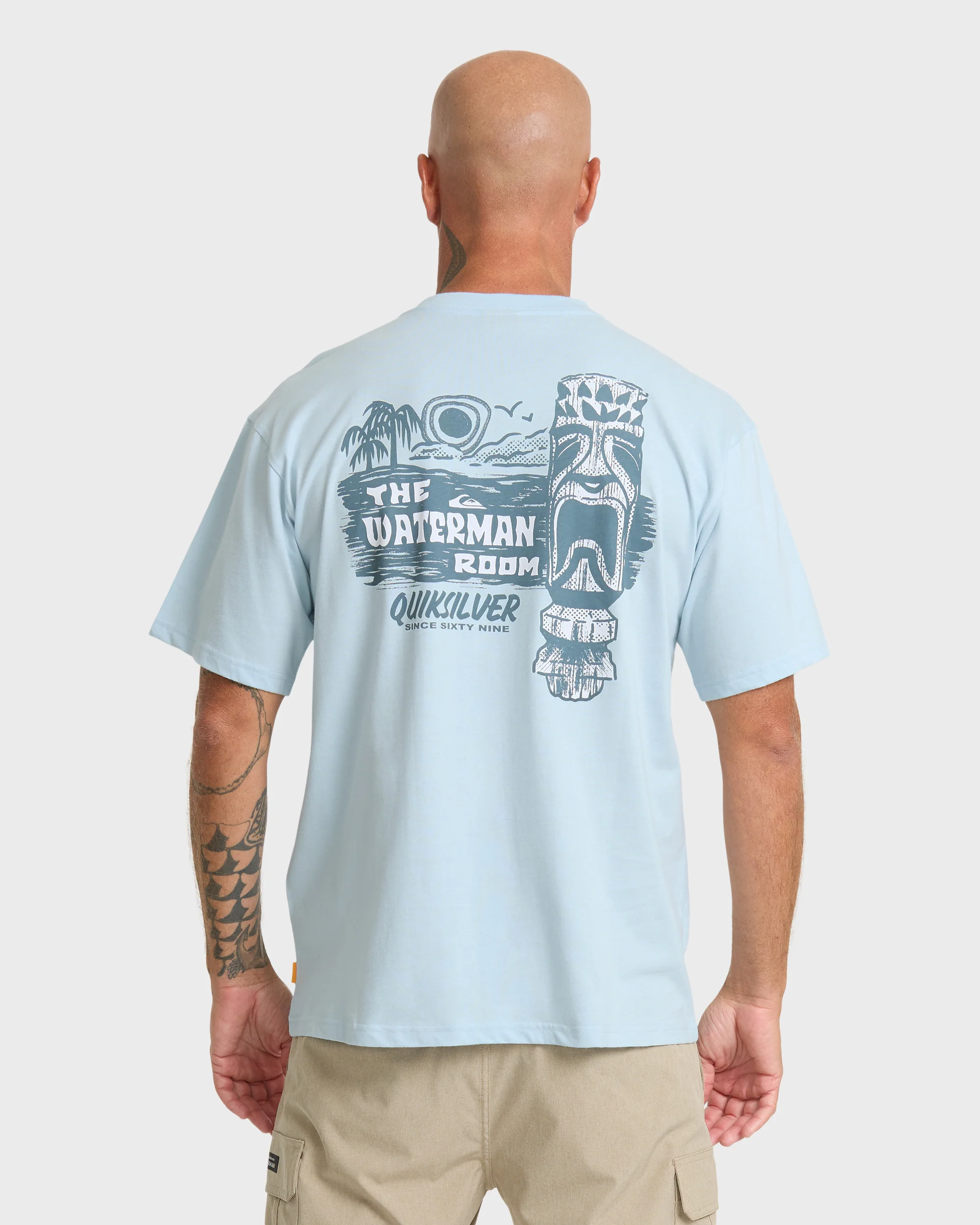Waterman Room Classic Short Sleeve Cotton T-Shirt - Skyway 2 Waterman Room Classic Short Sleeve Cotton T-Shirt - Skyway