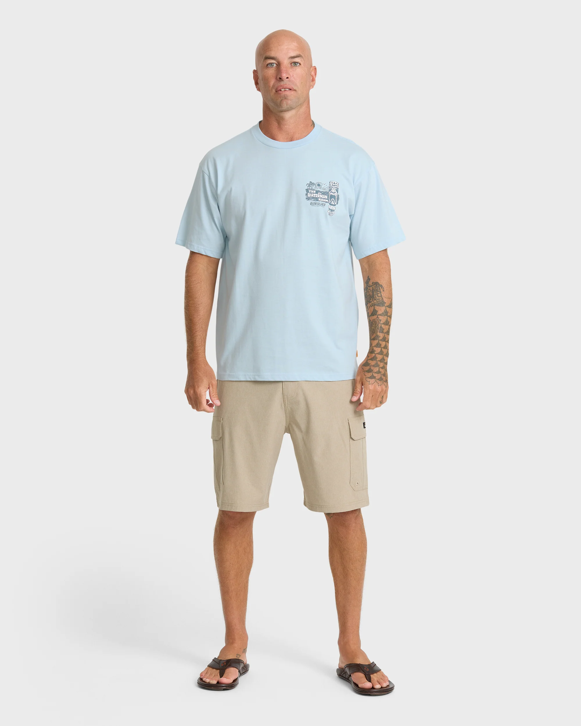 Waterman Room Classic Short Sleeve Cotton T-Shirt - Skyway 5 Waterman Room Classic Short Sleeve Cotton T-Shirt - Skyway