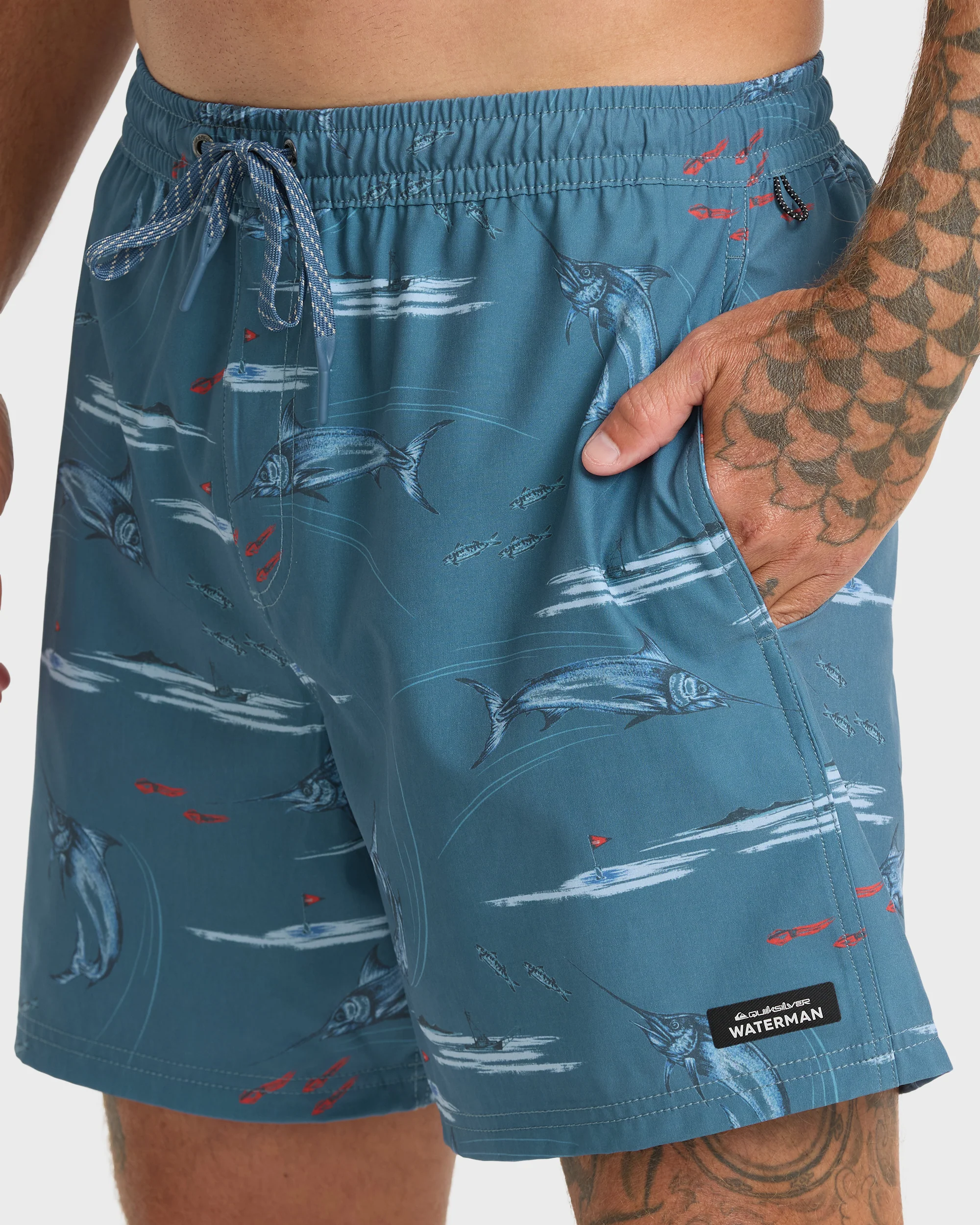 Waterman Mix Pack 17" Swim Trunks - Dark Denim 4 Waterman Mix Pack 17" Swim Trunks - Dark Denim