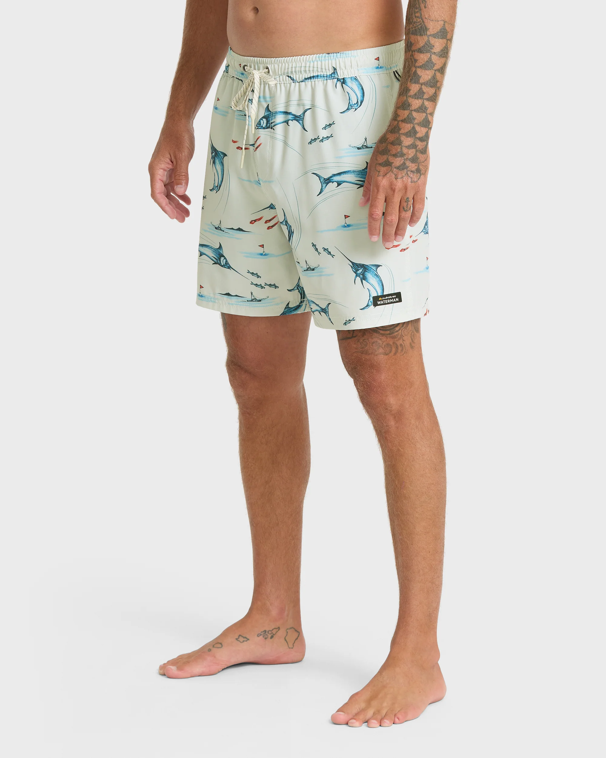 Waterman Mix Pack 17" Swim Trunks - Moonbeam 5 Waterman Mix Pack 17" Swim Trunks - Moonbeam