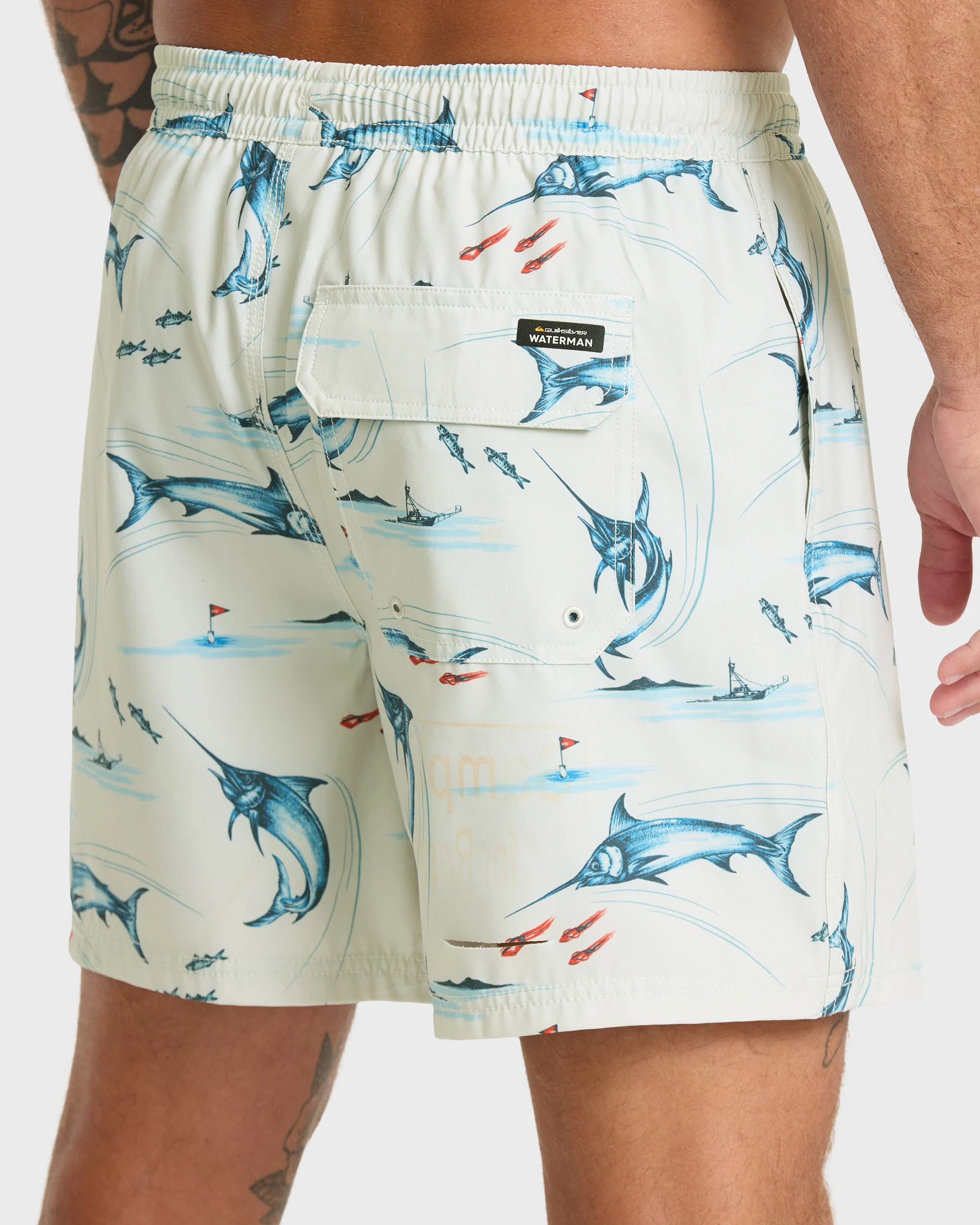 Waterman Mix Pack 17" Swim Trunks - Moonbeam 6 Waterman Mix Pack 17" Swim Trunks - Moonbeam