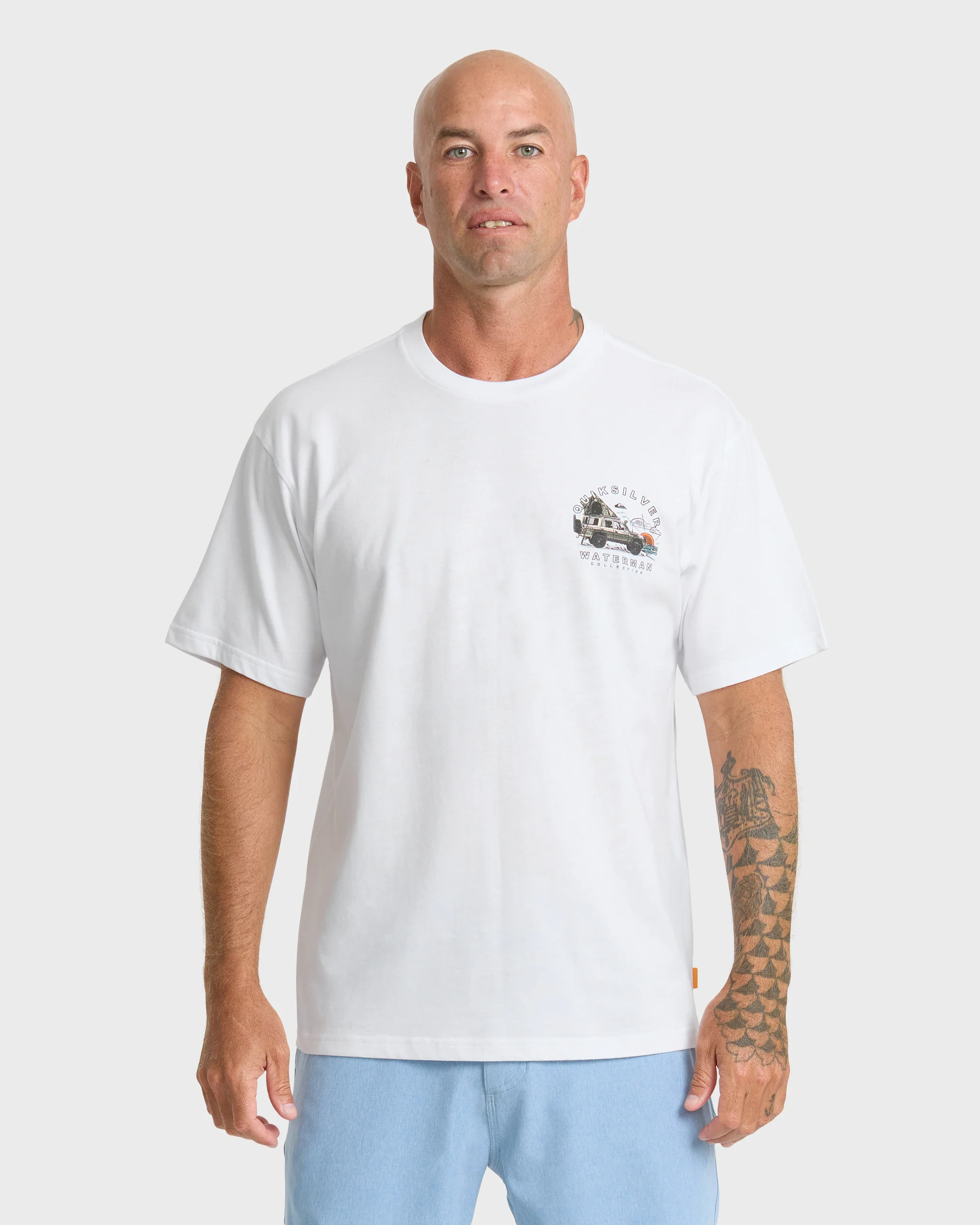 Waterman Traveler Classic Short Sleeve Cotton T-Shirt - White