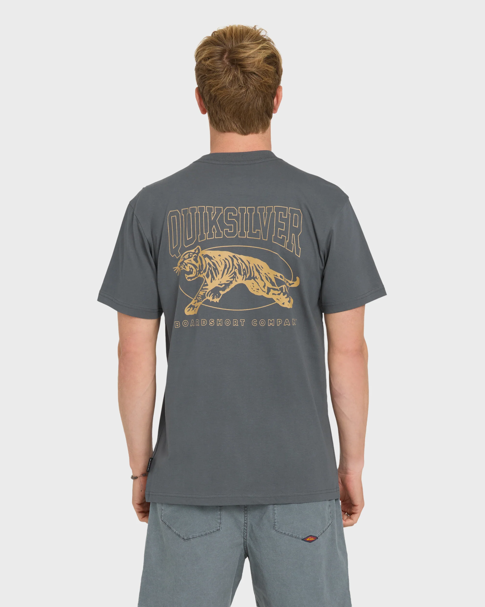 Tiger Style Short Sleeve Cotton T-Shirt - Iron Gate 2 Tiger Style Short Sleeve Cotton T-Shirt - Iron Gate