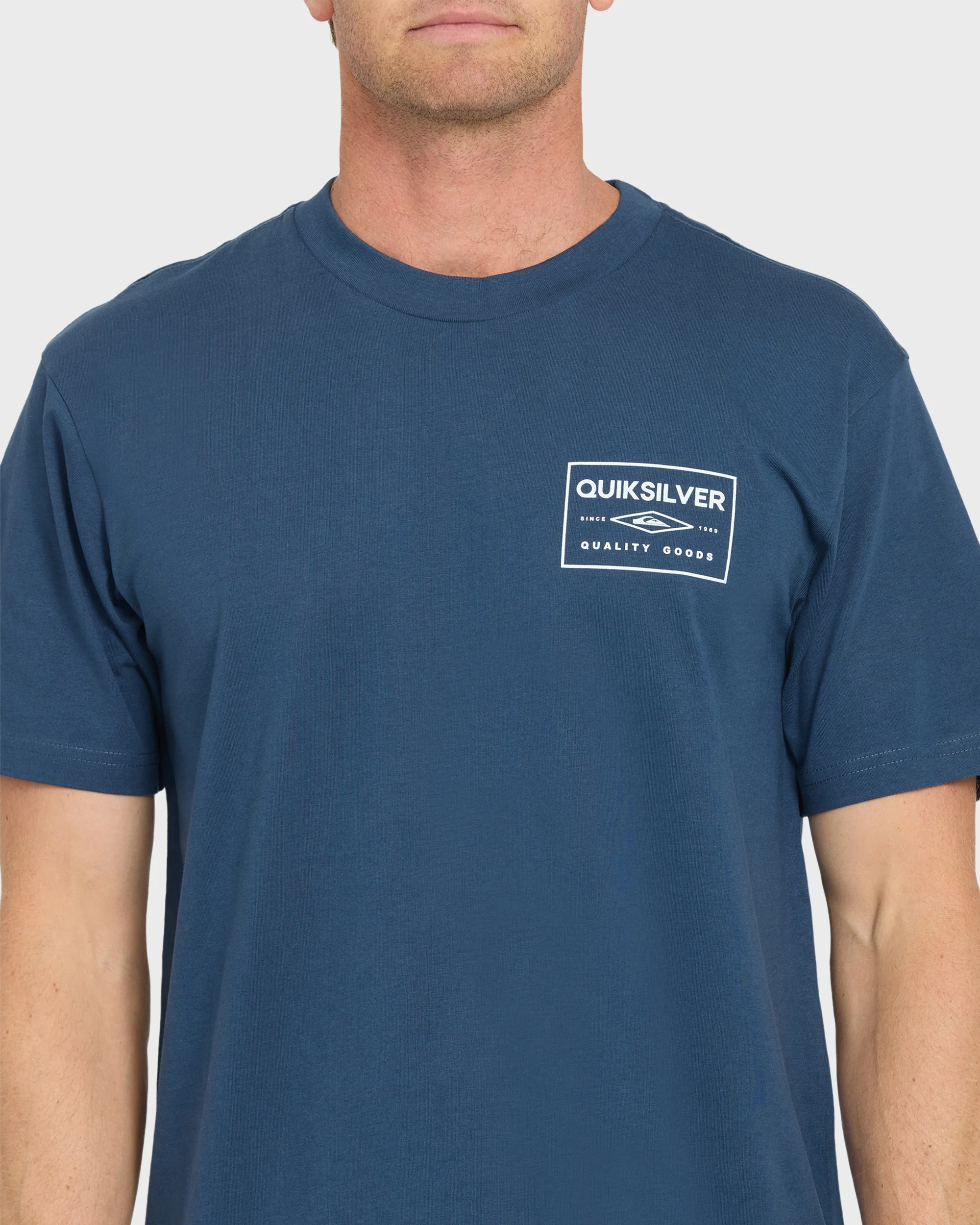 Stamped Short Sleeve Knit T-Shirt - Dark Denim 5 Stamped Short Sleeve Knit T-Shirt - Dark Denim