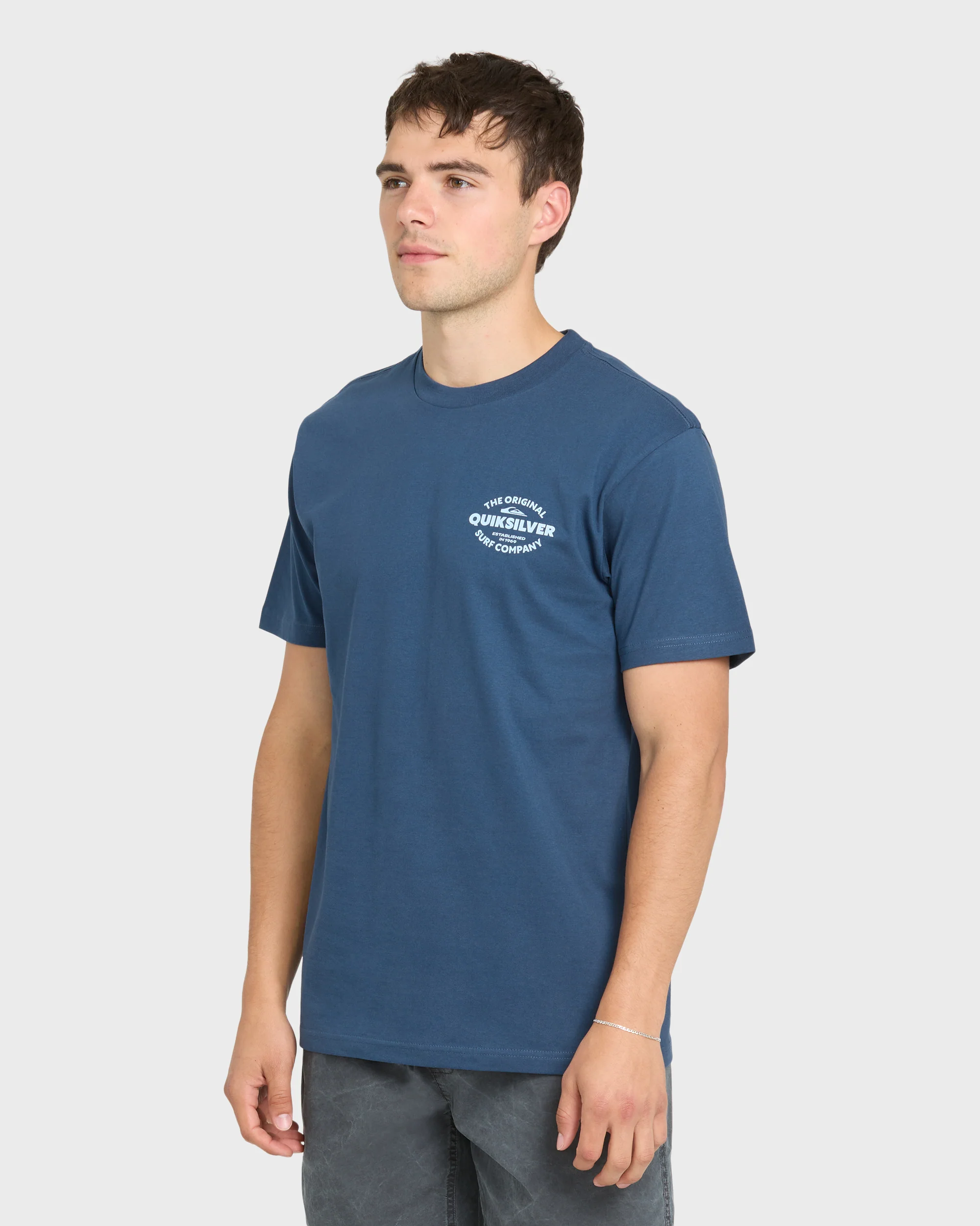 The Shed Short Sleeve Cotton T-Shirt - Dark Denim 3 The Shed Short Sleeve Cotton T-Shirt - Dark Denim