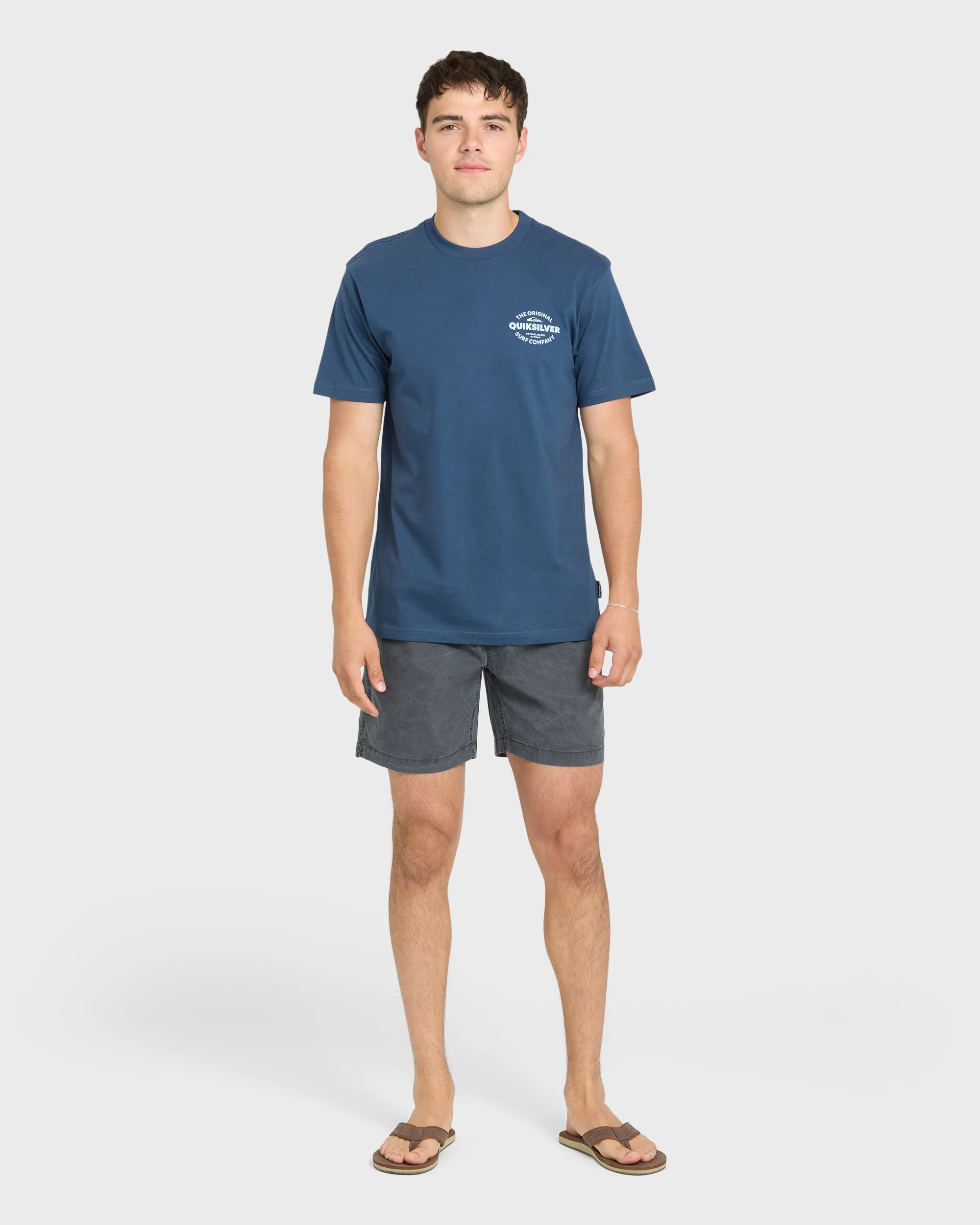 The Shed Short Sleeve Cotton T-Shirt - Dark Denim 4 The Shed Short Sleeve Cotton T-Shirt - Dark Denim