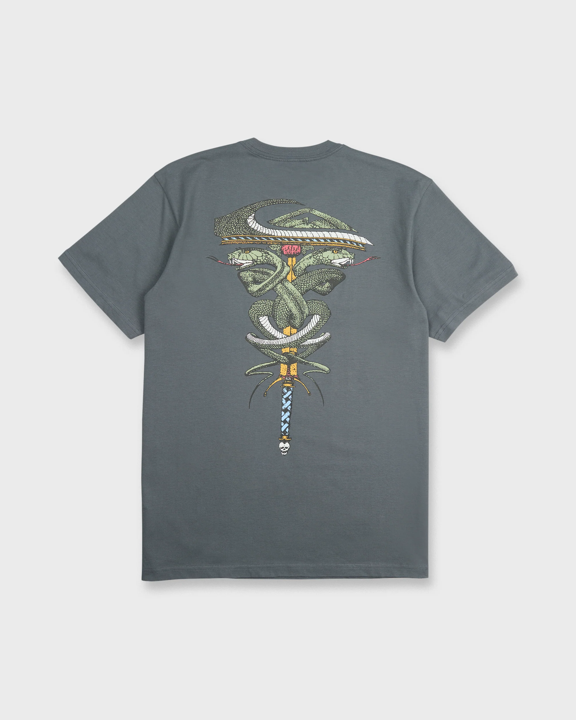 Serpents Short Sleeve Knit T-Shirt - Iron Gate 9 Serpents Short Sleeve Knit T-Shirt - Iron Gate