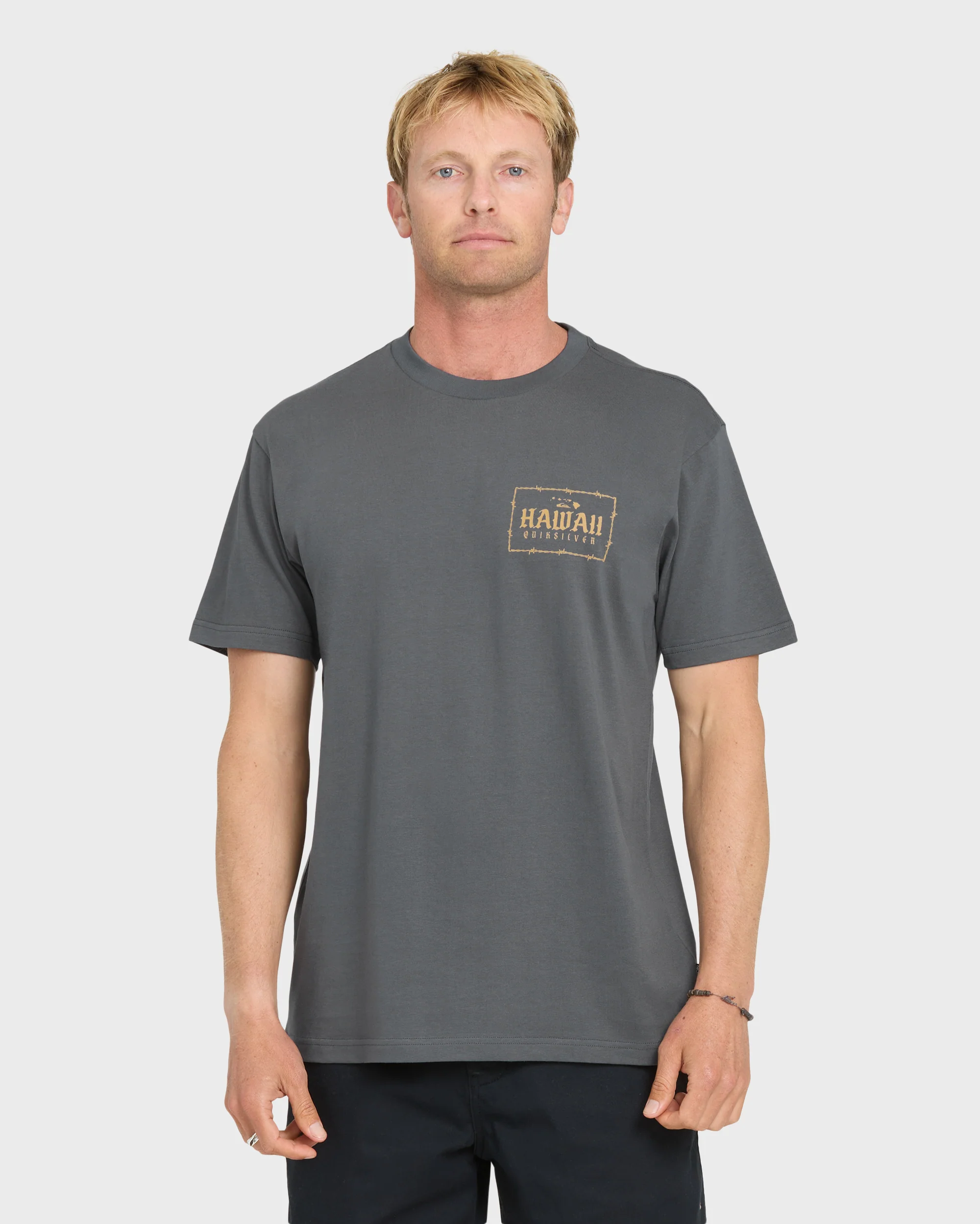 Hawaii Lock Short Sleeve Knit T-Shirt - Iron Gate 3 Hawaii Lock Short Sleeve Knit T-Shirt - Iron Gate