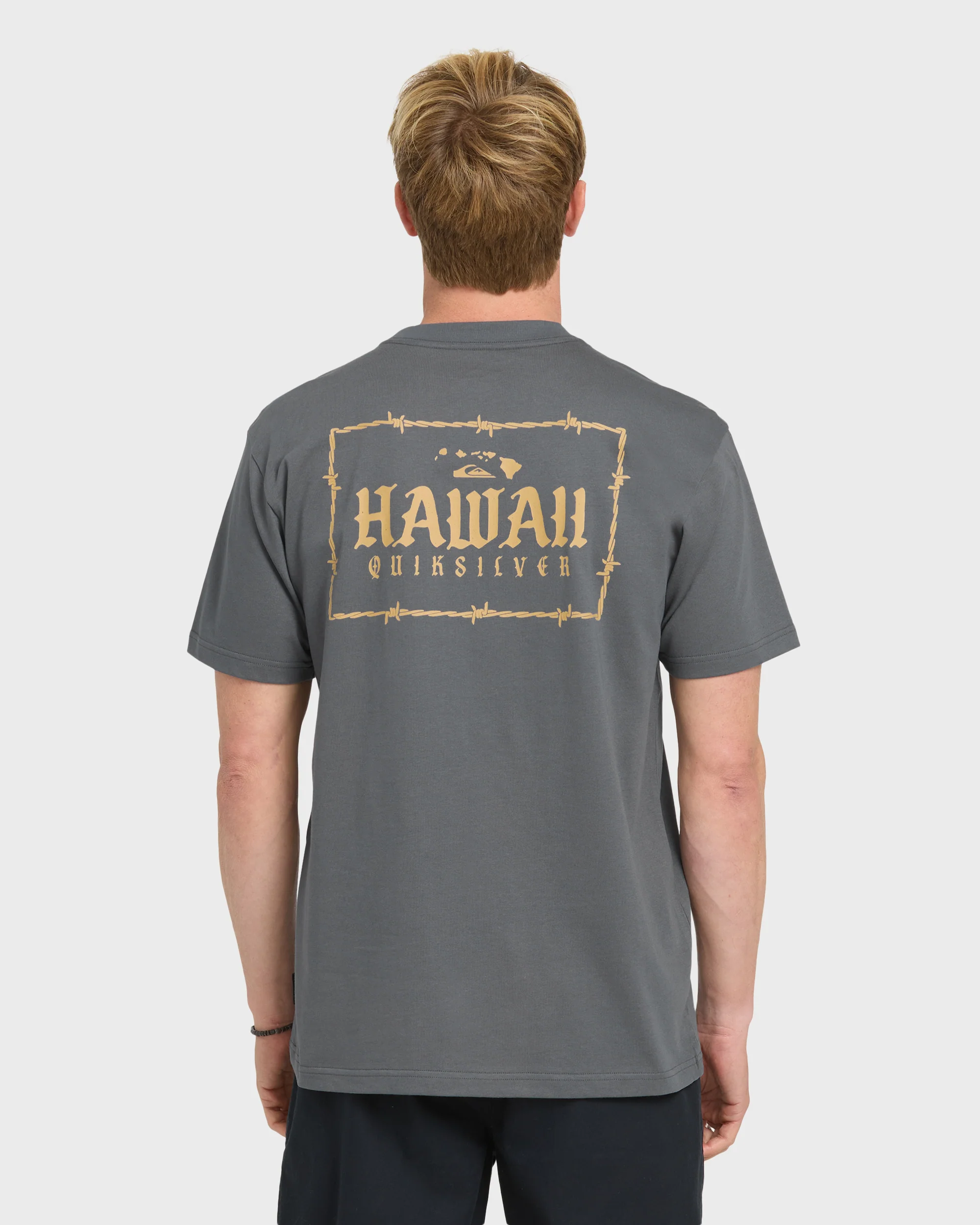Hawaii Lock Short Sleeve Knit T-Shirt - Iron Gate 4 Hawaii Lock Short Sleeve Knit T-Shirt - Iron Gate
