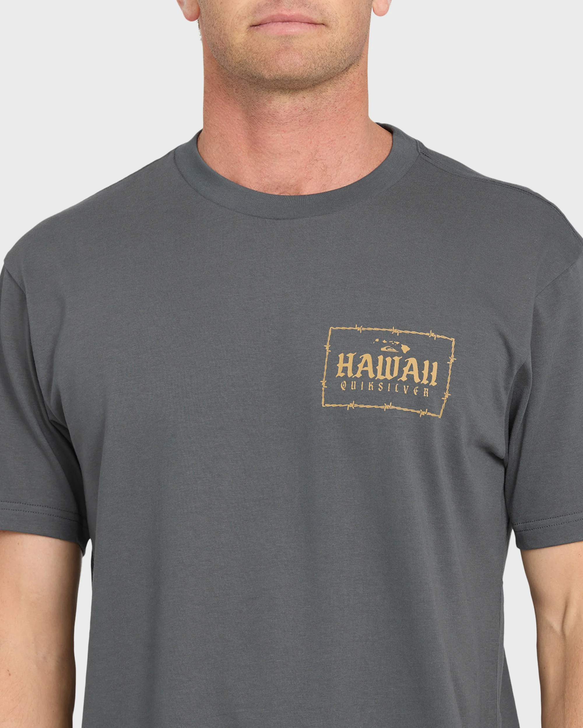 Hawaii Lock Short Sleeve Knit T-Shirt - Iron Gate 7 Hawaii Lock Short Sleeve Knit T-Shirt - Iron Gate