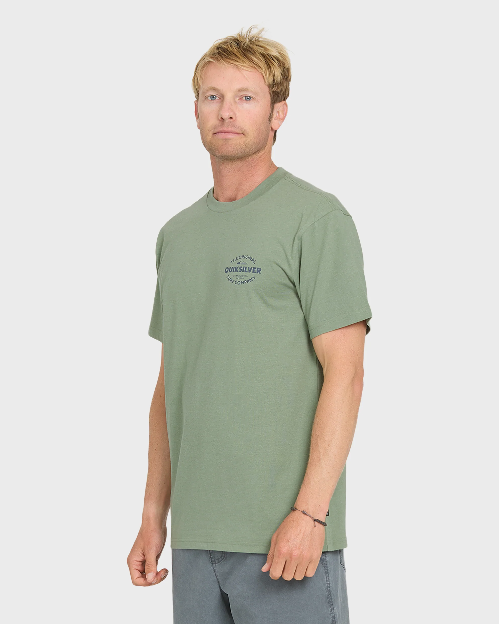 The Shed Short Sleeve Cotton T-Shirt - Lily Pad Heather 3 The Shed Short Sleeve Cotton T-Shirt - Lily Pad Heather
