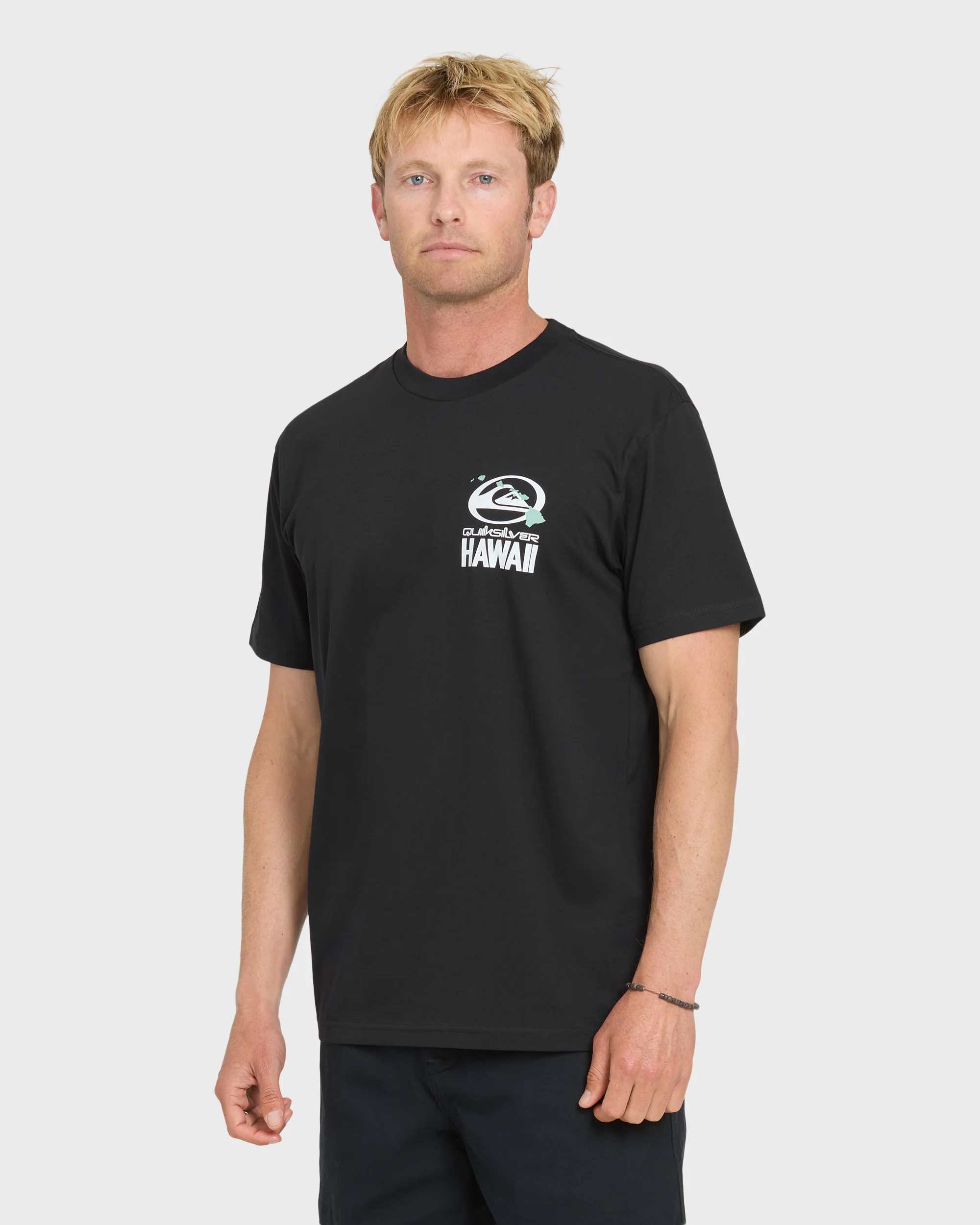 Hawaii Patch Classic Short Sleeve Knit T-Shirt - Black 3 Hawaii Patch Classic Short Sleeve Knit T-Shirt - Black