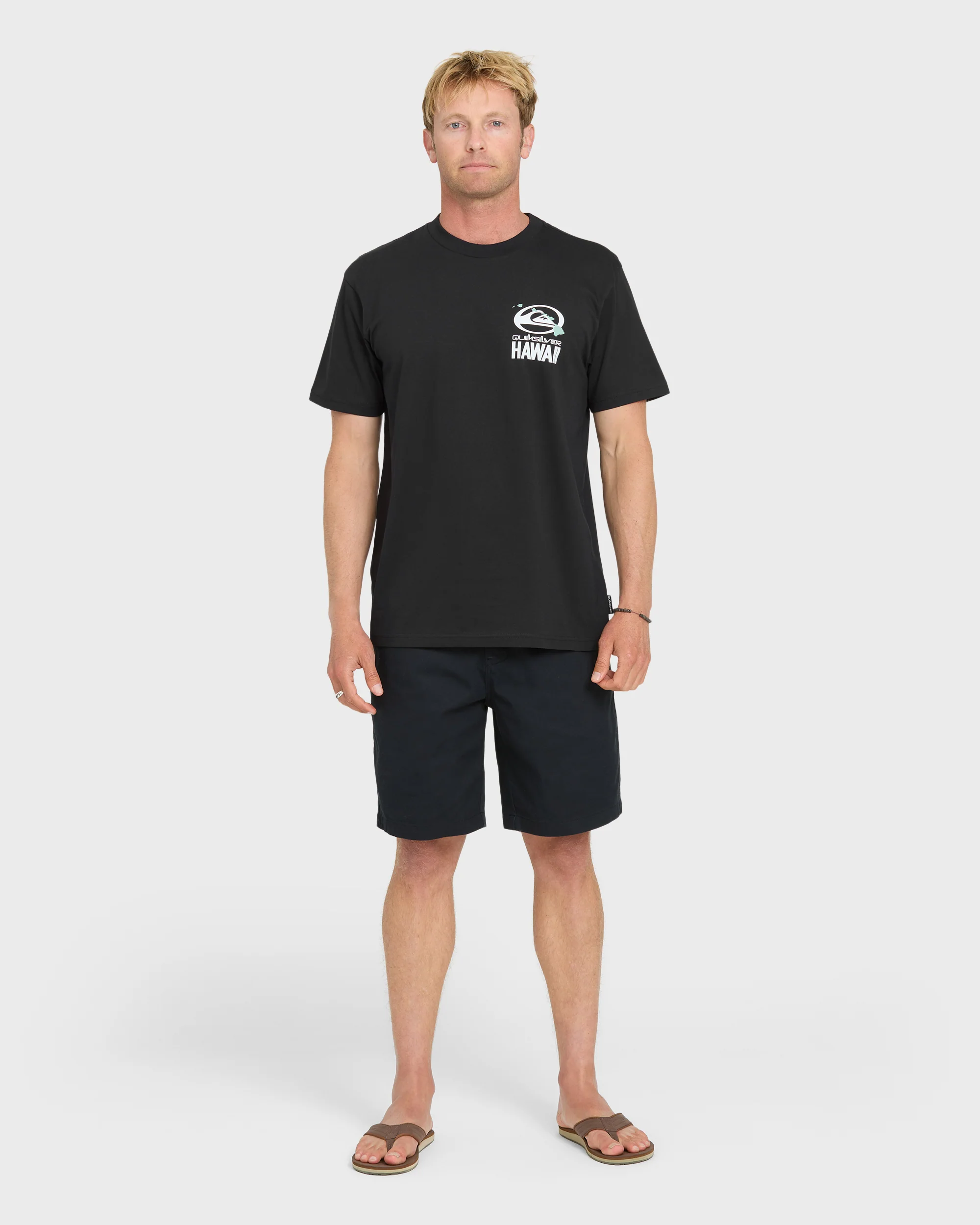 Hawaii Patch Classic Short Sleeve Knit T-Shirt - Black 4 Hawaii Patch Classic Short Sleeve Knit T-Shirt - Black