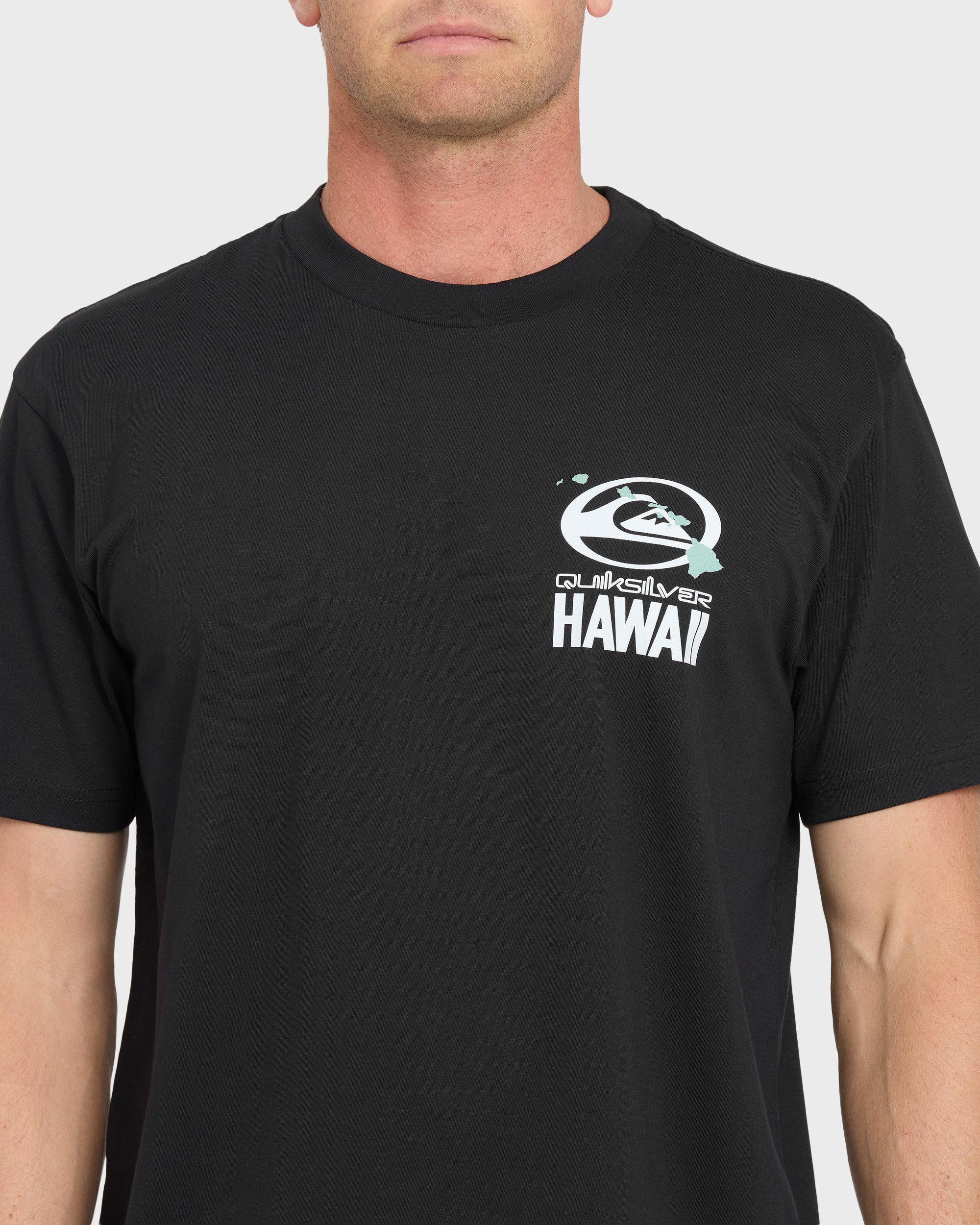 Hawaii Patch Classic Short Sleeve Knit T-Shirt - Black 5 Hawaii Patch Classic Short Sleeve Knit T-Shirt - Black