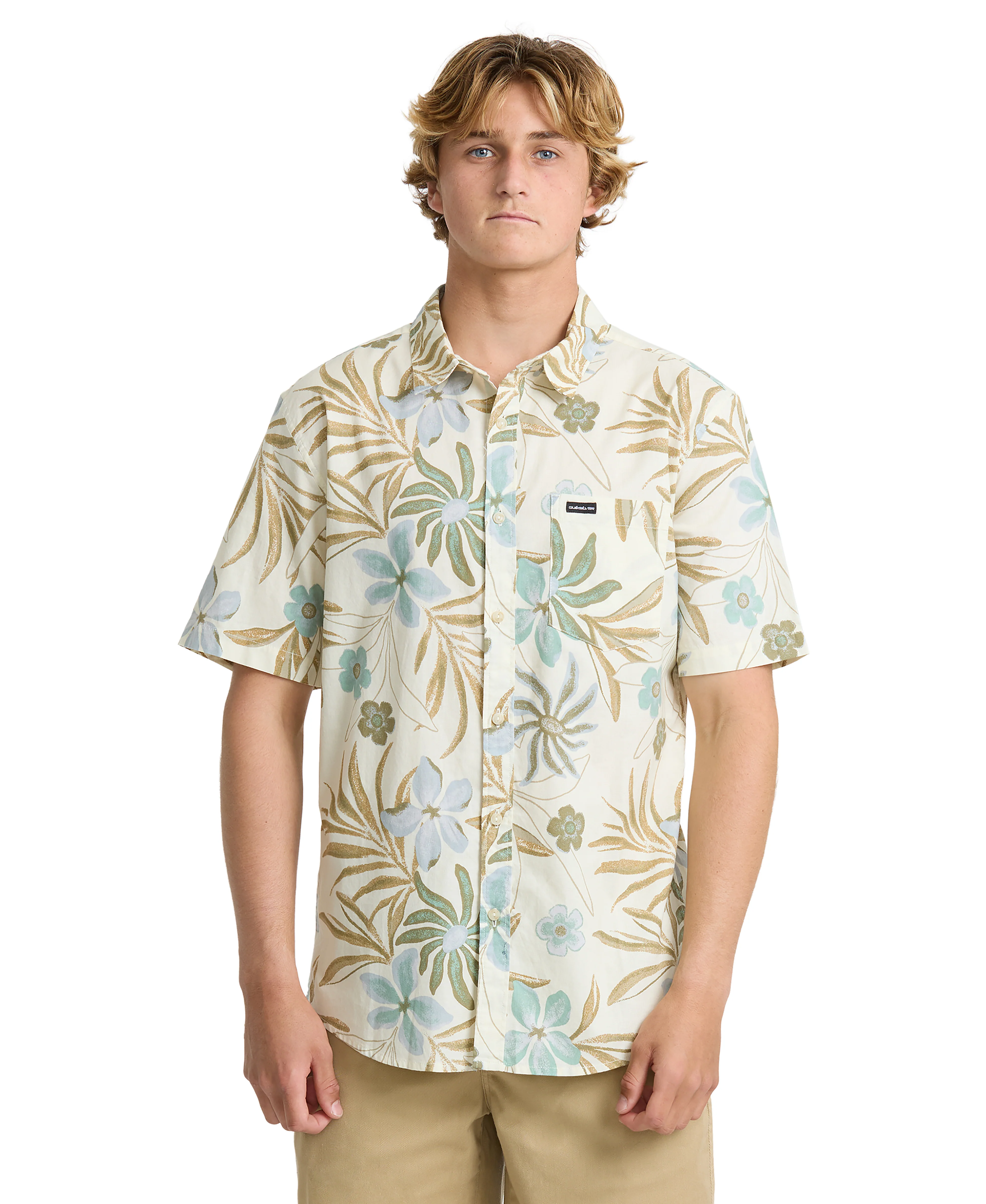 Pearlridge Classic Short Sleeve Woven Shirt - Bone White