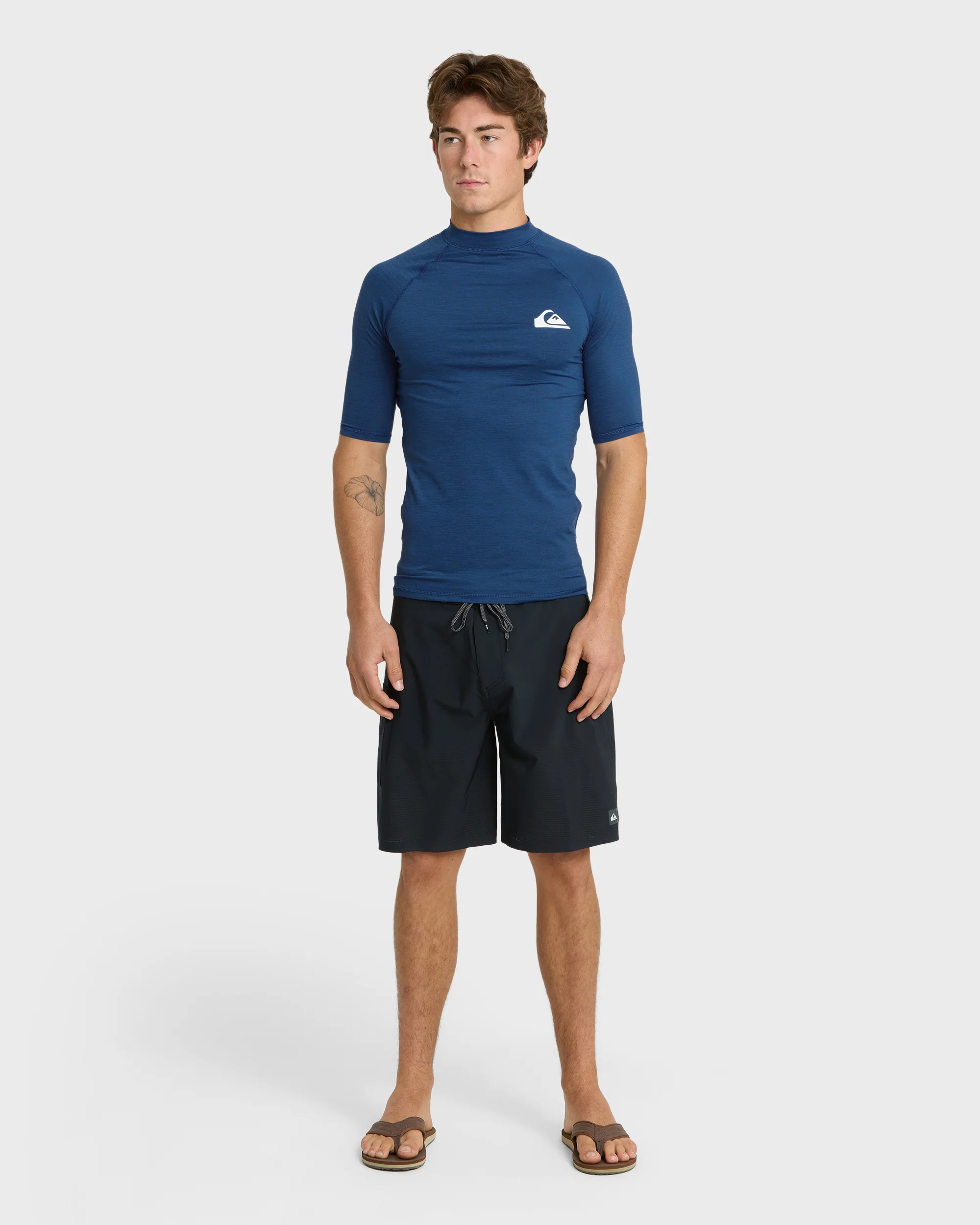 Everyday UPF 50 Short Sleeve Rashguard - Monaco Blue Heather 3 Everyday UPF 50 Short Sleeve Rashguard - Monaco Blue Heather