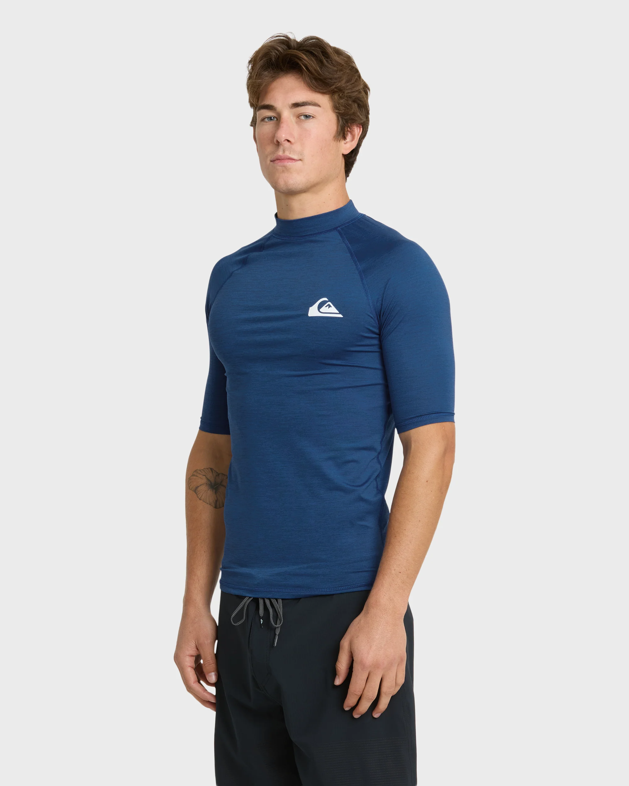 Everyday UPF 50 Short Sleeve Rashguard - Monaco Blue Heather 4 Everyday UPF 50 Short Sleeve Rashguard - Monaco Blue Heather