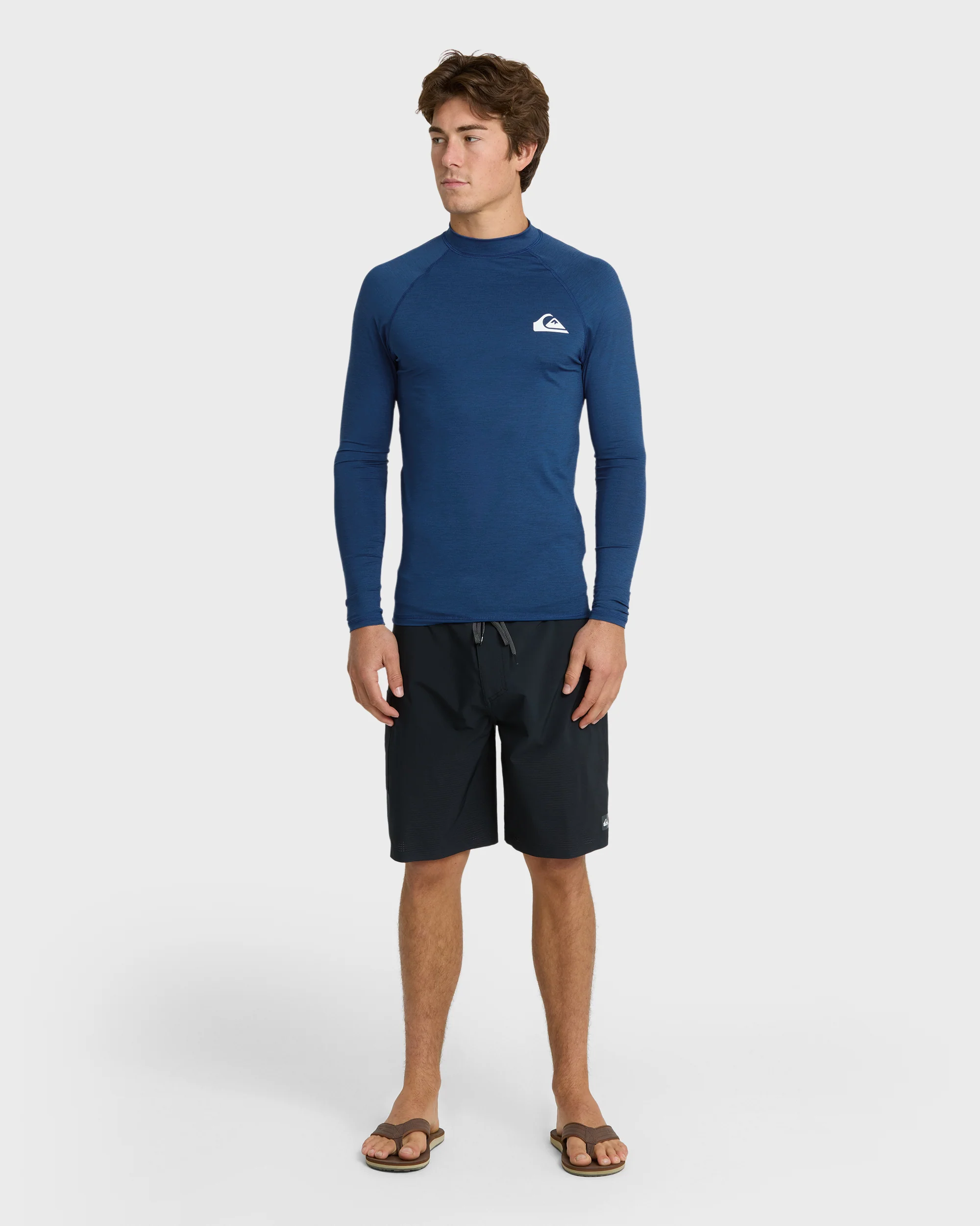 Everyday UPF 50 Long Sleeve Rashguard - Monaco Blue Heather 3 Everyday UPF 50 Long Sleeve Rashguard - Monaco Blue Heather